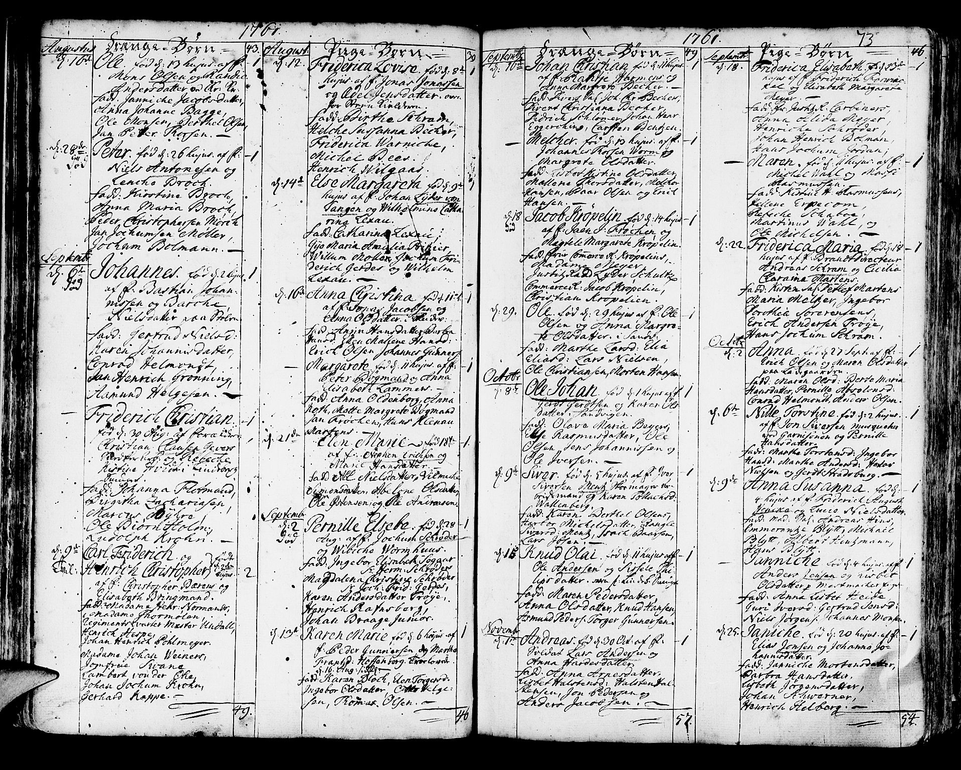 Korskirken sokneprestembete, AV/SAB-A-76101/H/Haa/L0005: Parish register (official) no. A 5, 1751-1789, p. 73