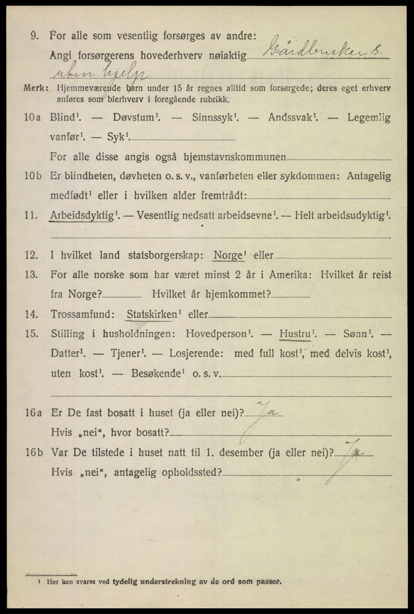 SAH, 1920 census for Vang (Oppland), 1920, p. 1880