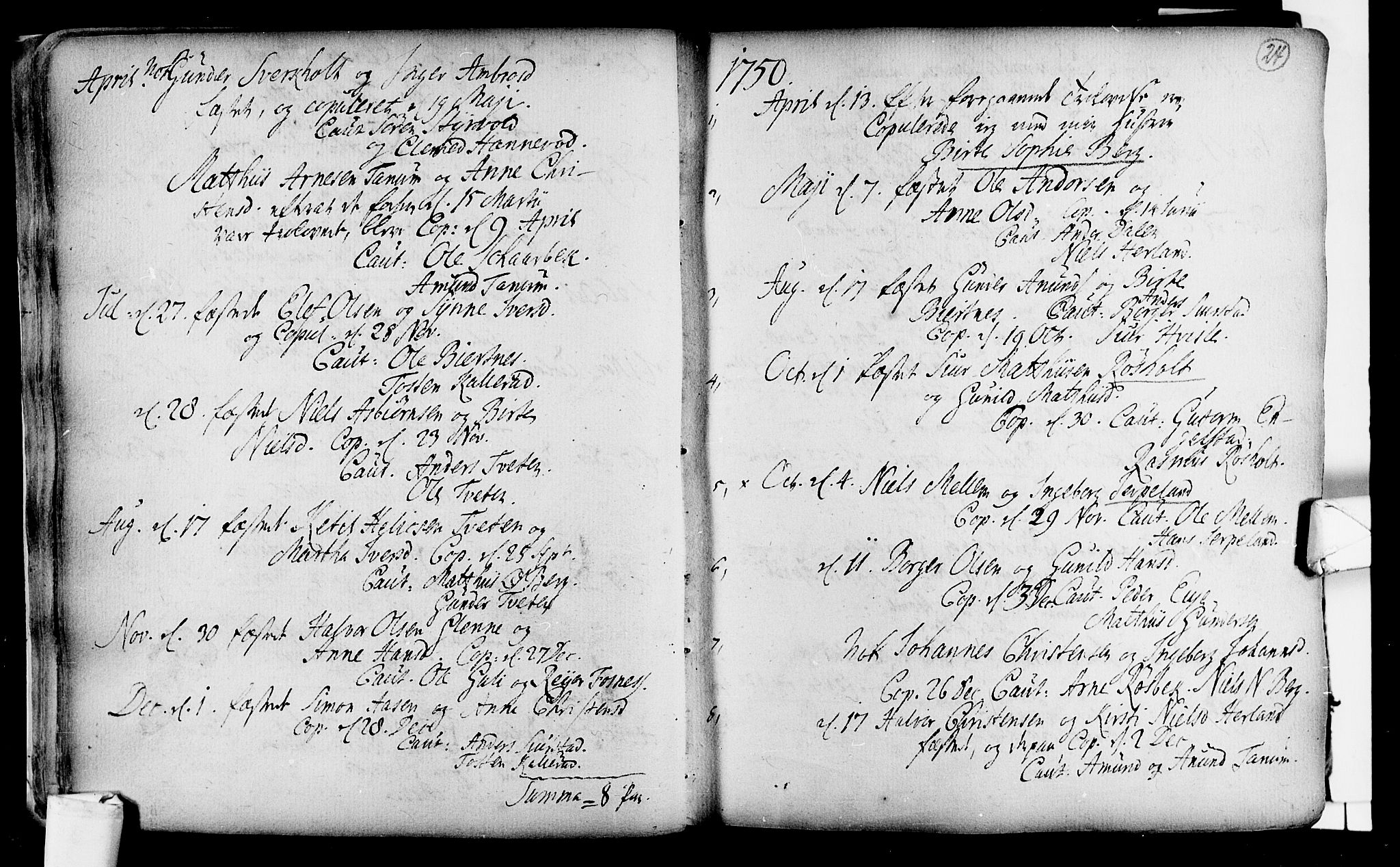 Lardal kirkebøker, SAKO/A-350/F/Fa/L0004: Parish register (official) no. i 4, 1733-1815, p. 24