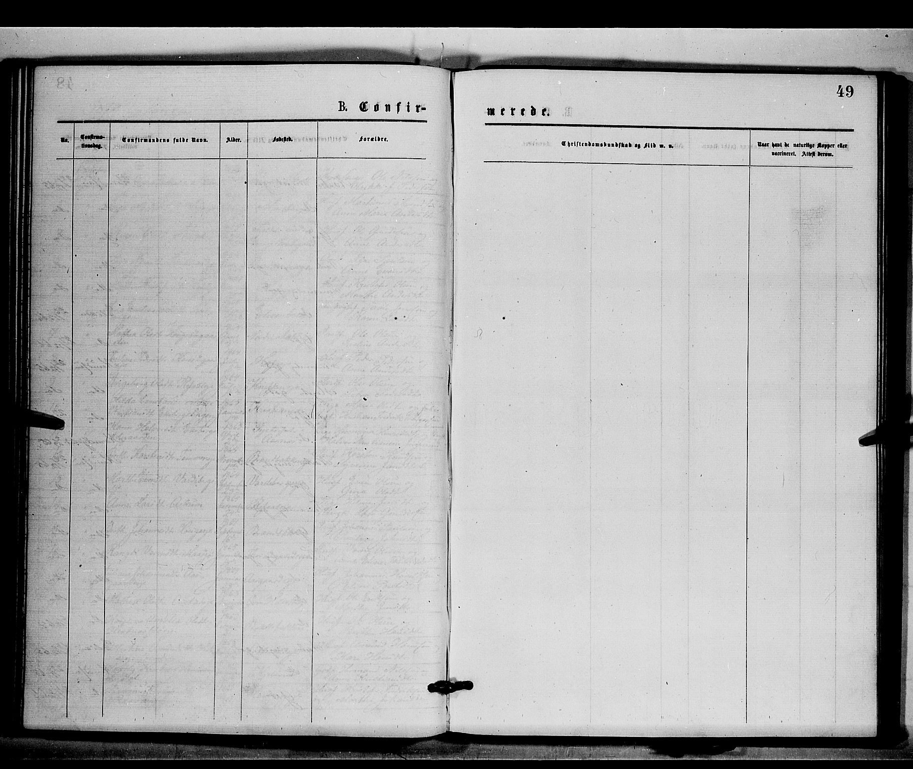 Stange prestekontor, SAH/PREST-002/K/L0016: Parish register (official) no. 16, 1874-1879, p. 49