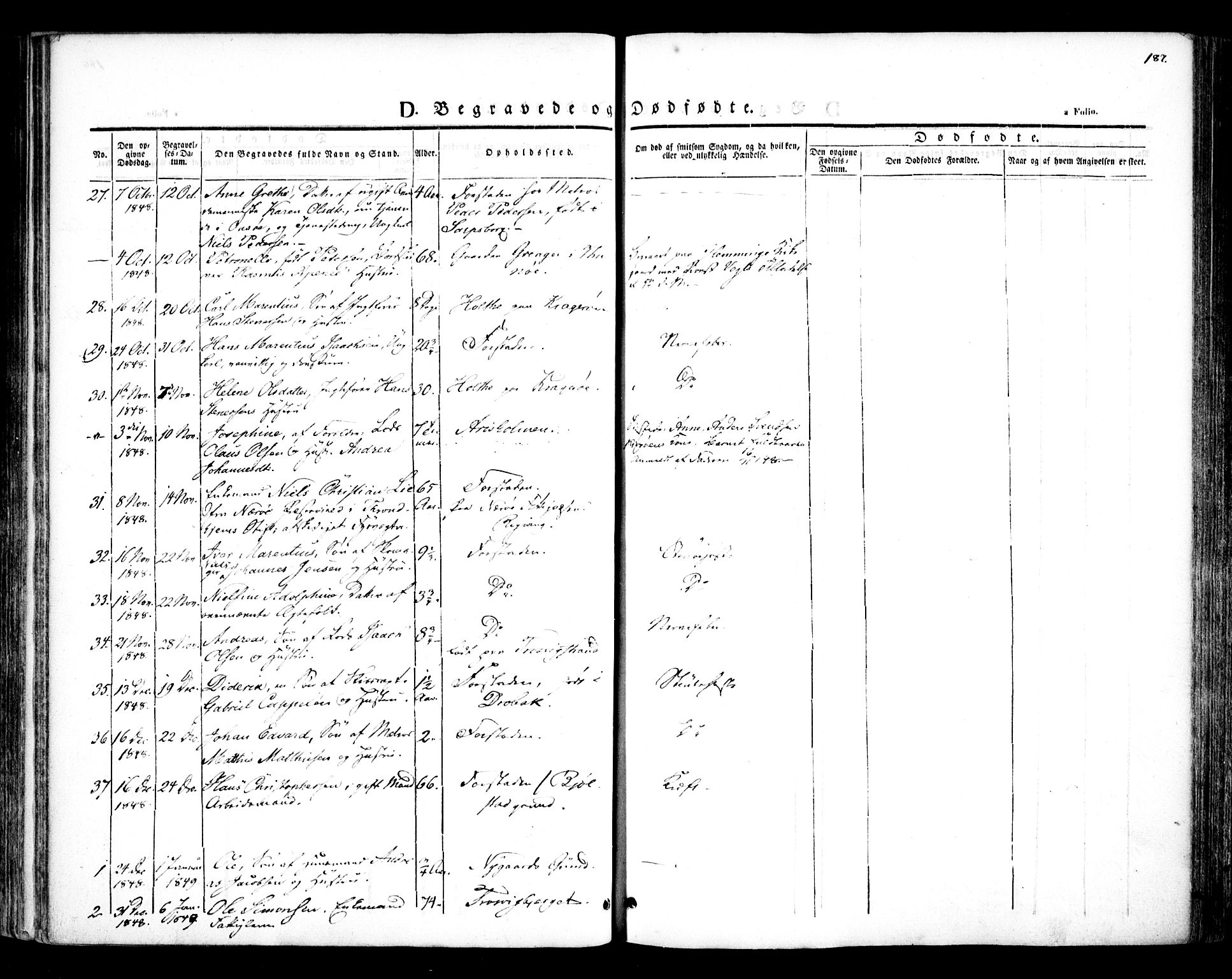 Glemmen prestekontor Kirkebøker, AV/SAO-A-10908/F/Fa/L0005: Parish register (official) no. 5, 1838-1852, p. 187