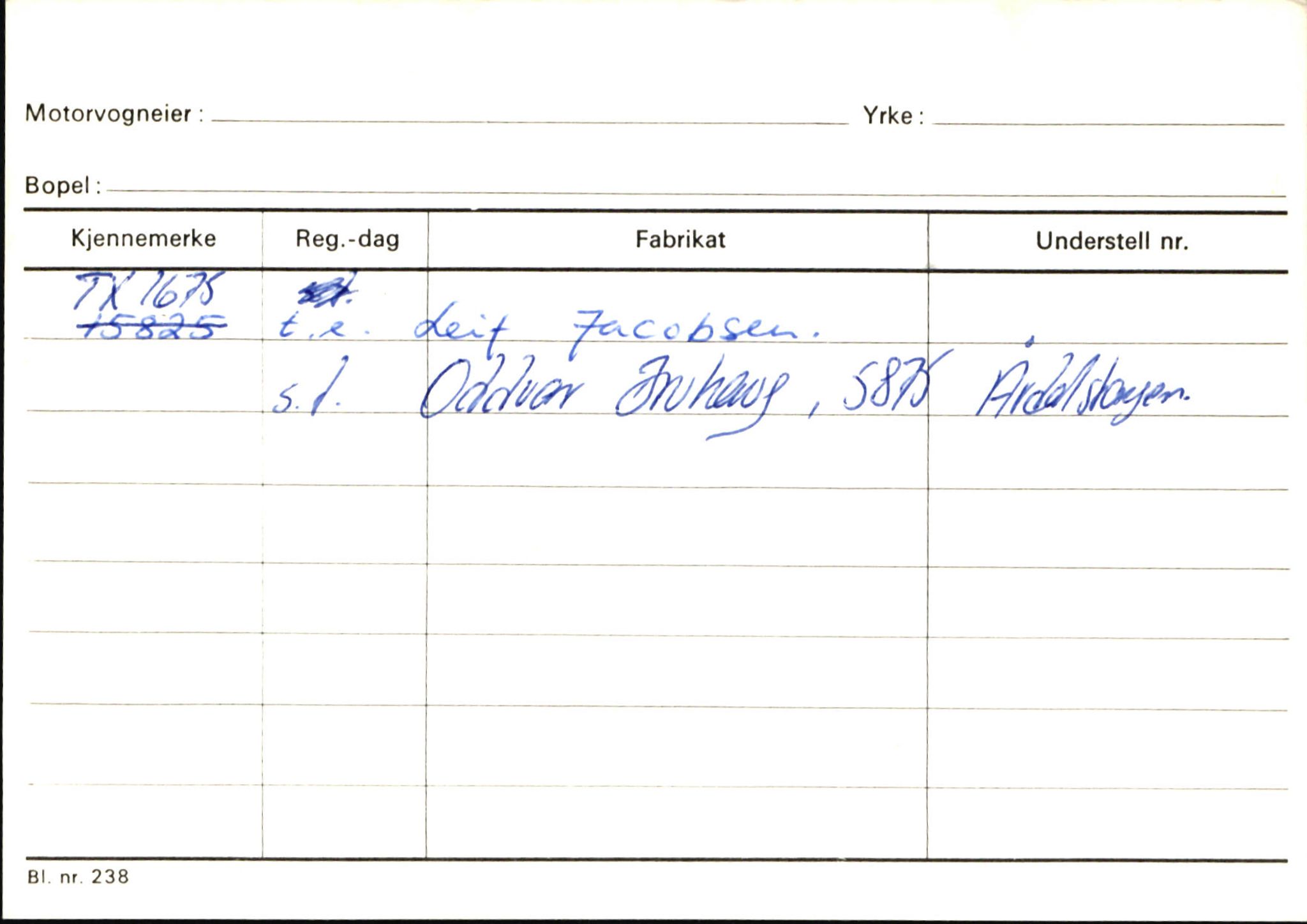 Statens vegvesen, Sogn og Fjordane vegkontor, SAB/A-5301/4/F/L0146: Registerkort Årdal R-Å samt diverse kort, 1945-1975, p. 1518