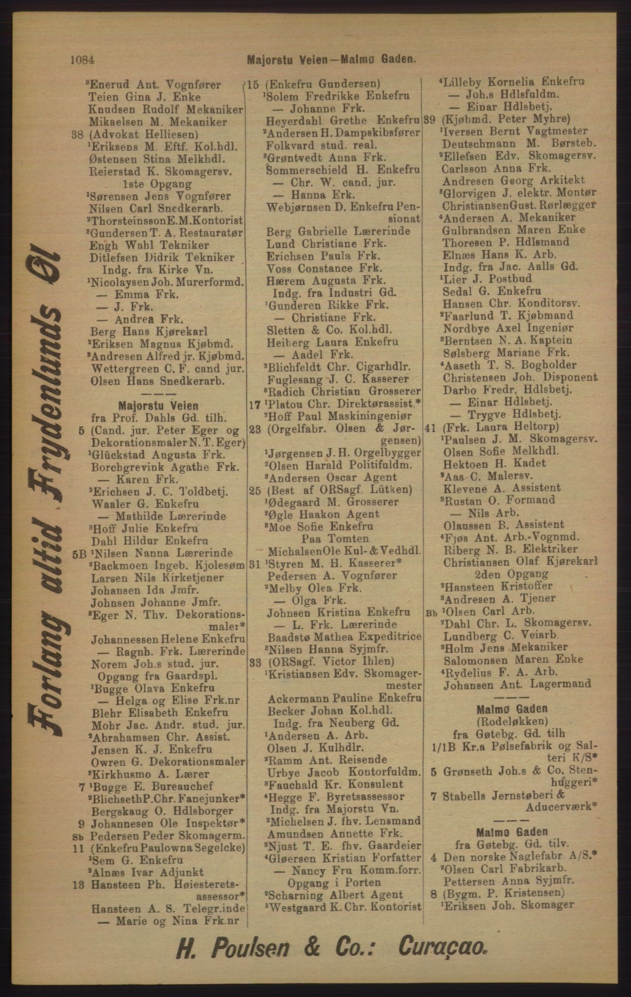 Kristiania/Oslo adressebok, PUBL/-, 1905, p. 1084