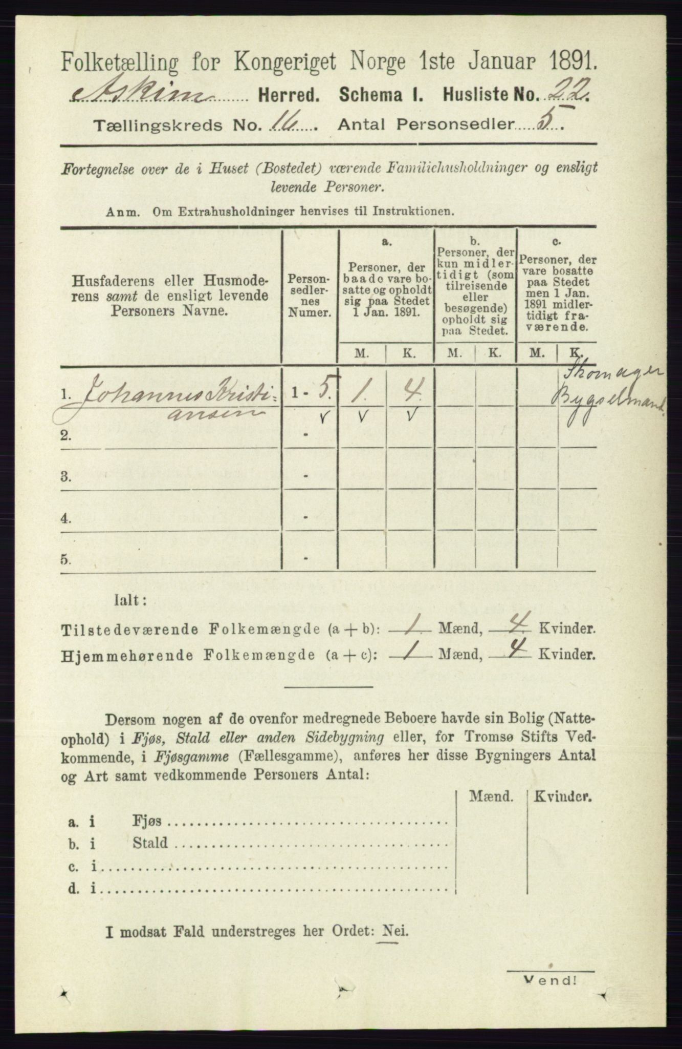 RA, 1891 census for 0124 Askim, 1891, p. 2624