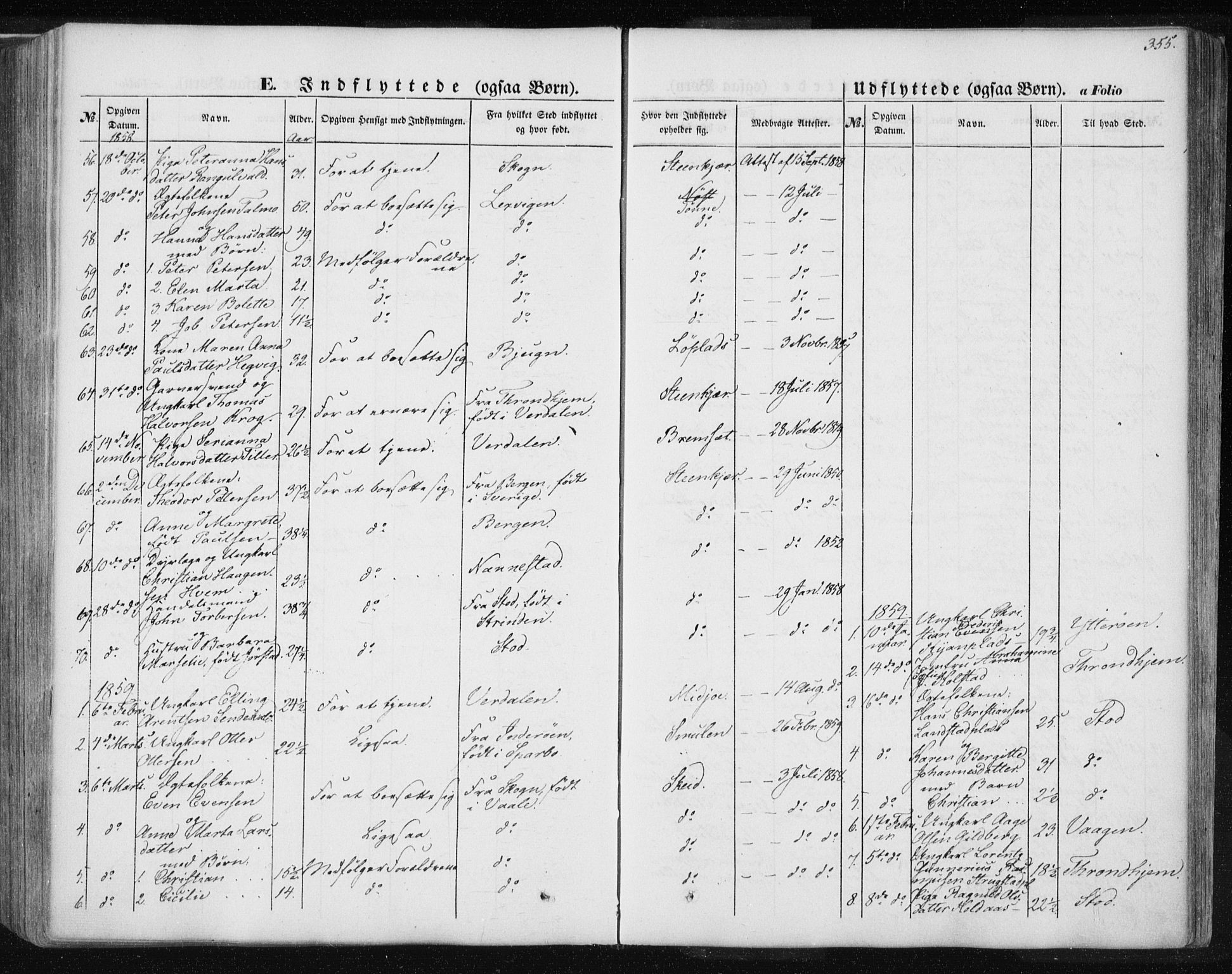 Ministerialprotokoller, klokkerbøker og fødselsregistre - Nord-Trøndelag, SAT/A-1458/735/L0342: Parish register (official) no. 735A07 /1, 1849-1862, p. 355