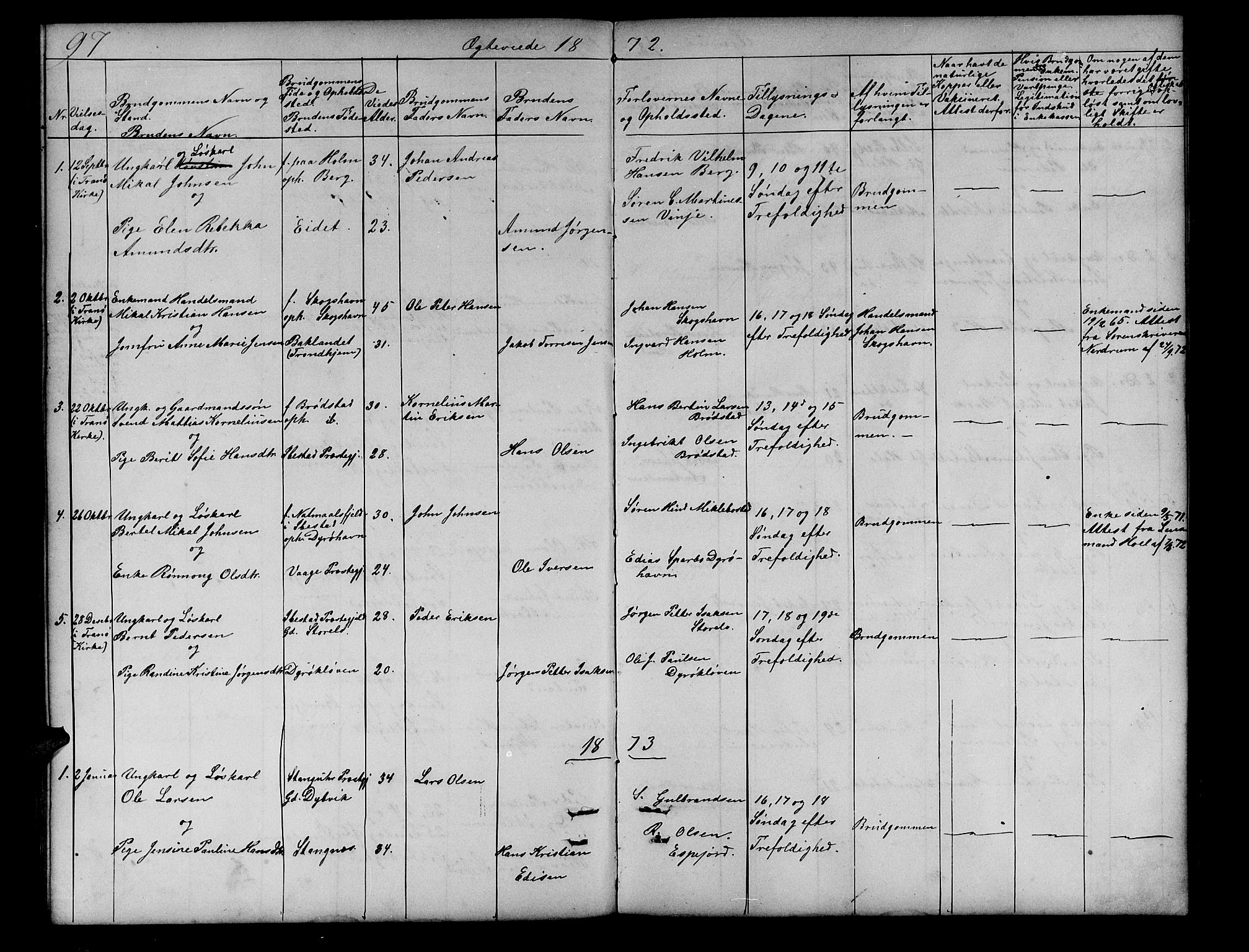 Tranøy sokneprestkontor, AV/SATØ-S-1313/I/Ia/Iab/L0012klokker: Parish register (copy) no. 12, 1859-1874, p. 97