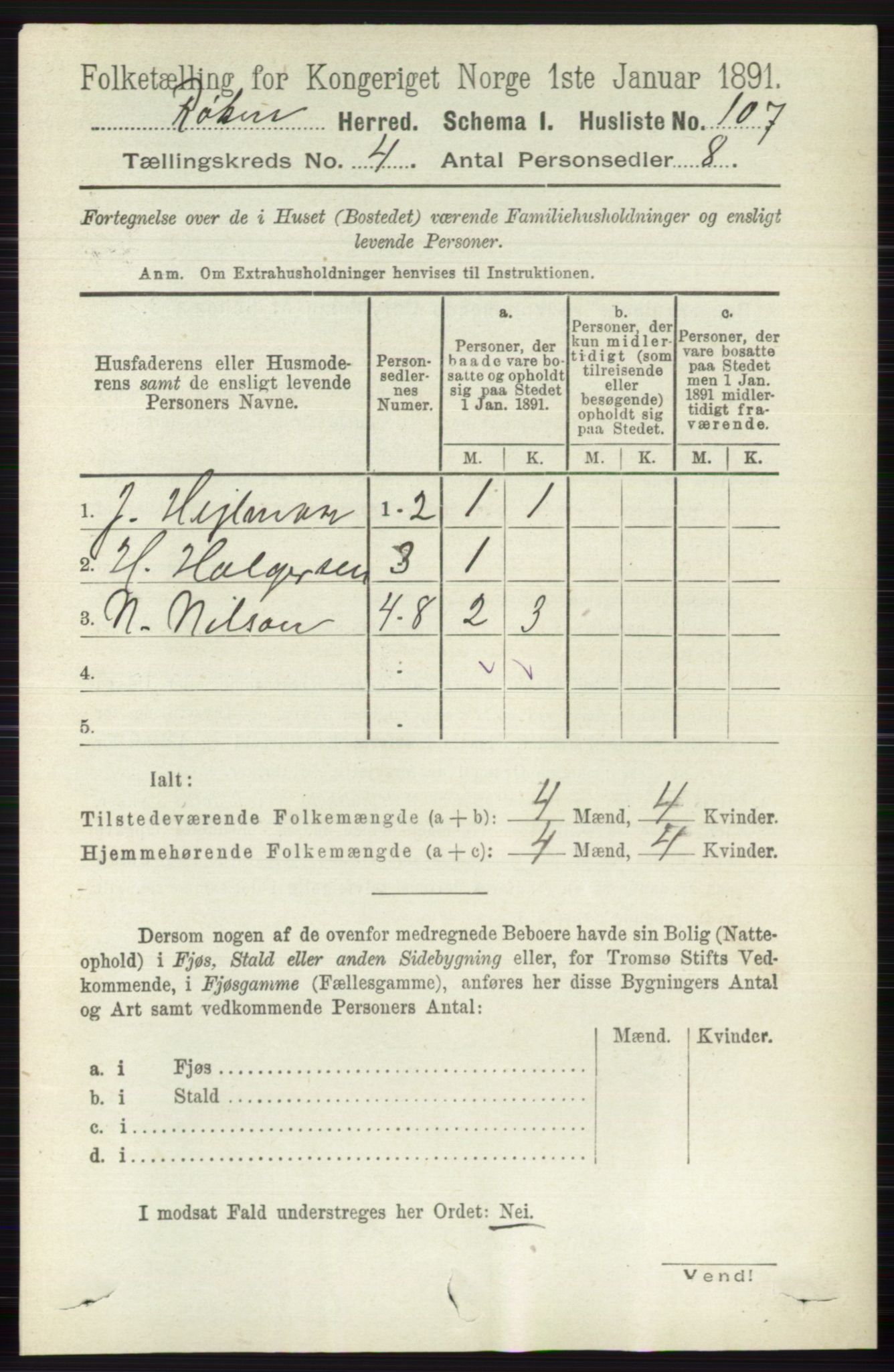 RA, 1891 census for 0627 Røyken, 1891, p. 1841