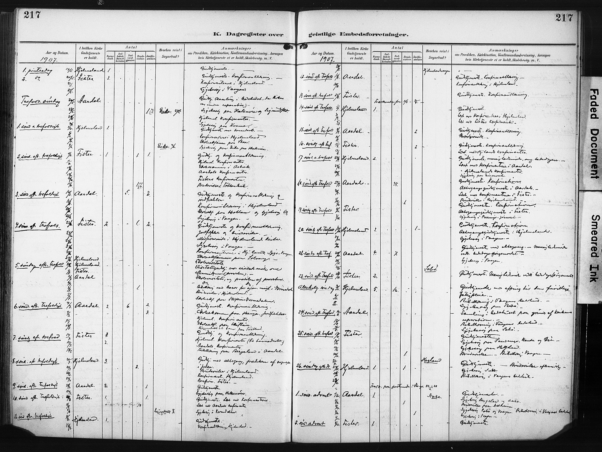 Hjelmeland sokneprestkontor, AV/SAST-A-101843/02/A/L0002: Parish register (official) no. A 17, 1901-1916, p. 217