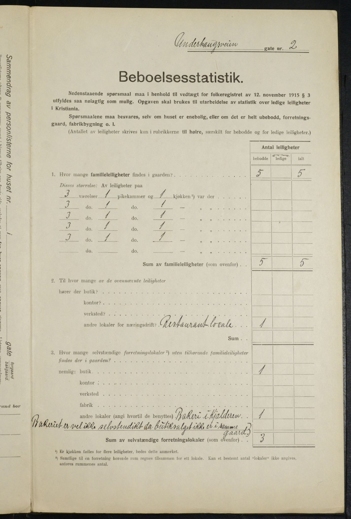 OBA, Municipal Census 1916 for Kristiania, 1916, p. 123502