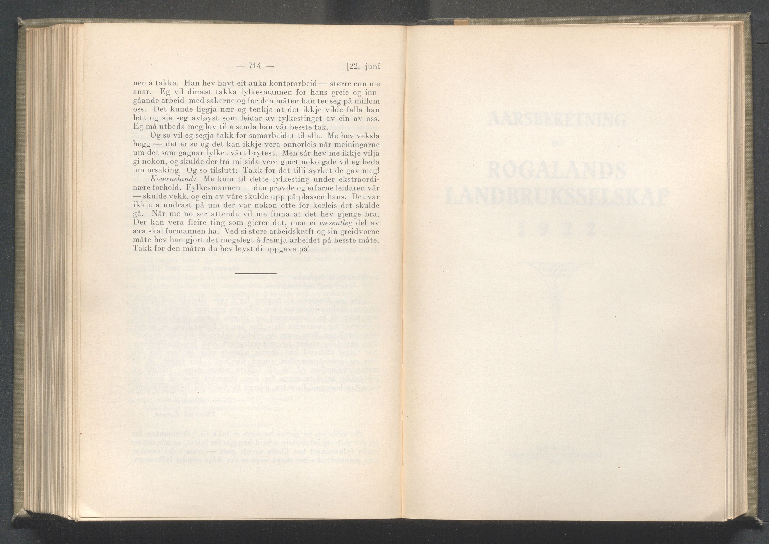 Rogaland fylkeskommune - Fylkesrådmannen , IKAR/A-900/A/Aa/Aaa/L0042: Møtebok , 1923, p. 714-715