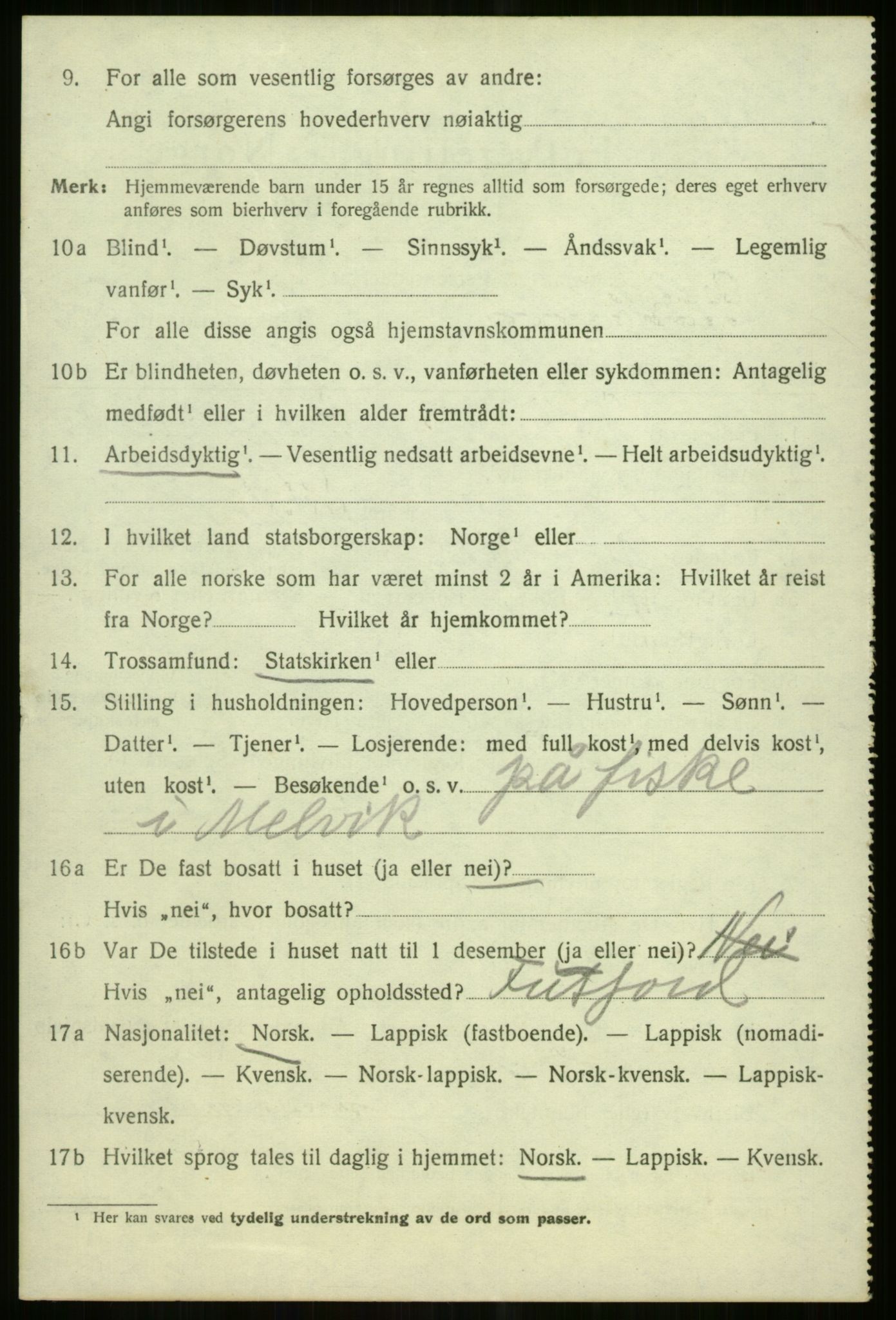 SATØ, 1920 census for Tromsøysund, 1920, p. 11621