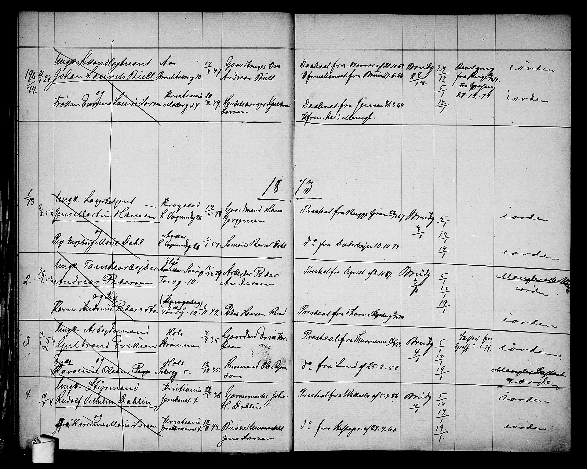 Oslo domkirke Kirkebøker, AV/SAO-A-10752/H/Ha/L0003: Banns register no. 3, 1870-1888