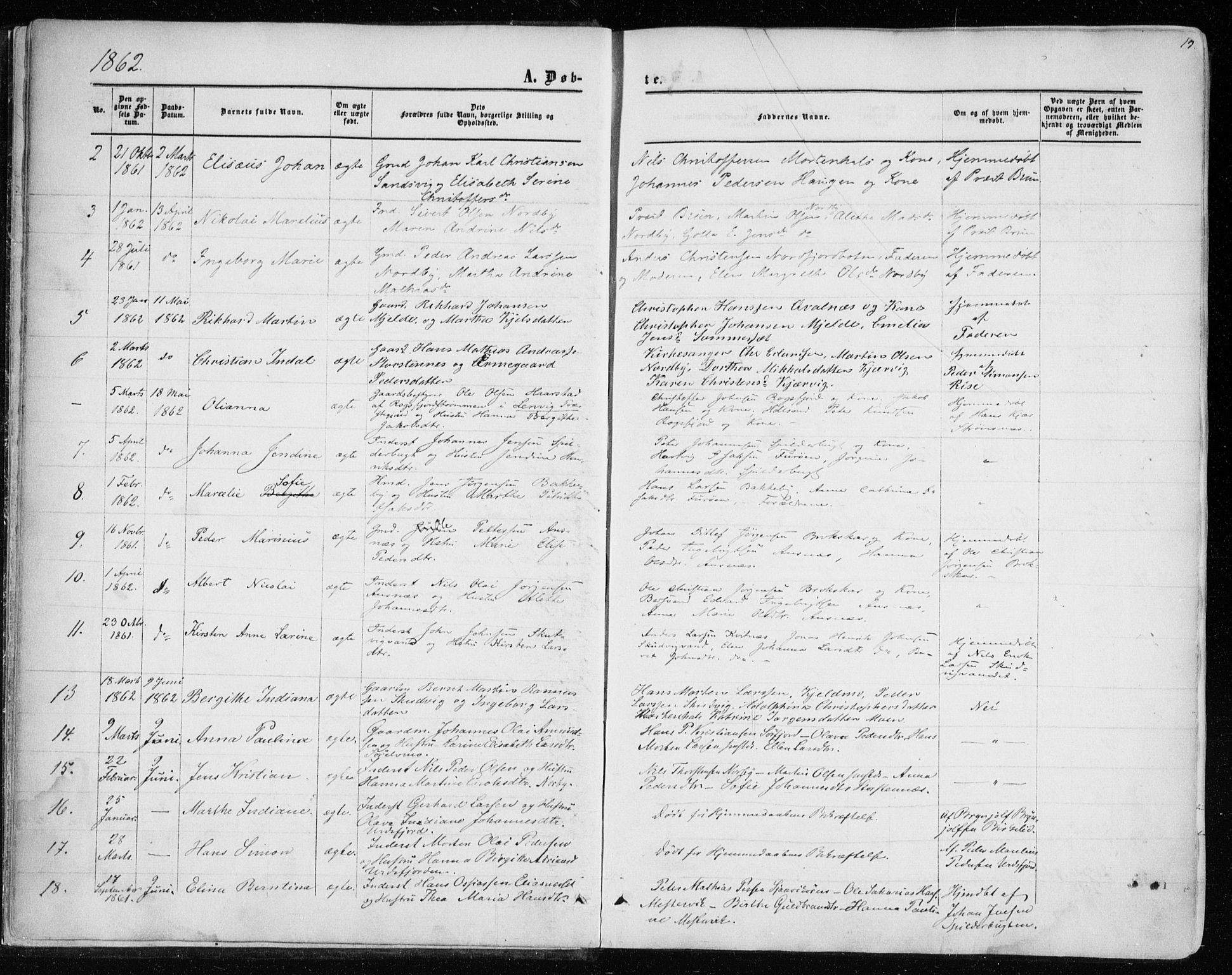 Balsfjord sokneprestembete, SATØ/S-1303/G/Ga/L0001kirke: Parish register (official) no. 1, 1858-1870, p. 19