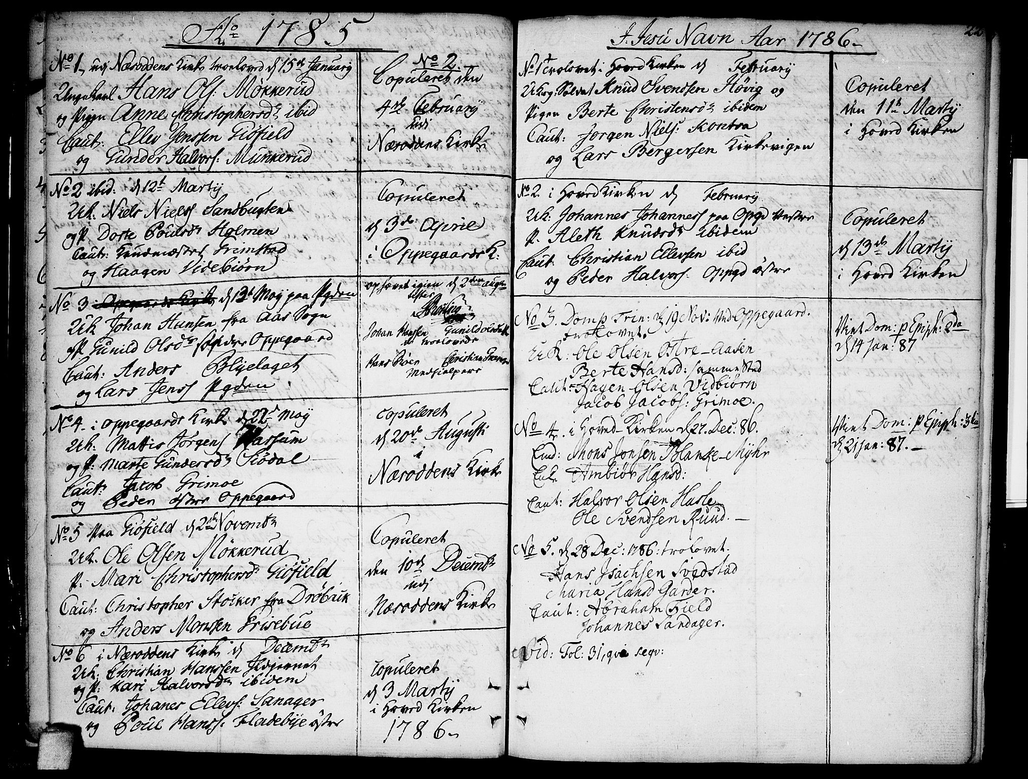 Nesodden prestekontor Kirkebøker, SAO/A-10013/F/Fa/L0004: Parish register (official) no. I 4, 1780-1792, p. 22