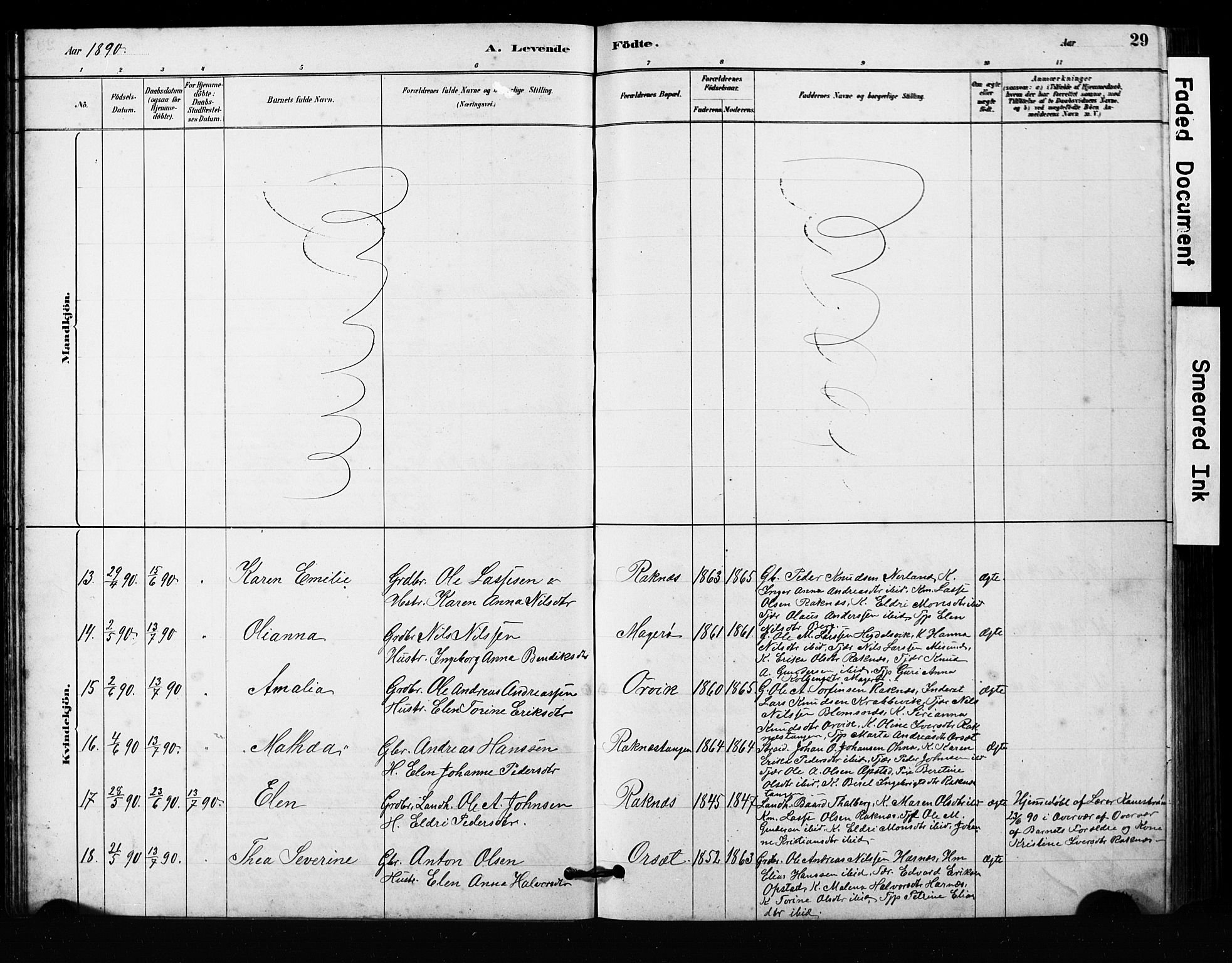 Ministerialprotokoller, klokkerbøker og fødselsregistre - Møre og Romsdal, AV/SAT-A-1454/563/L0737: Parish register (copy) no. 563C01, 1878-1916, p. 29