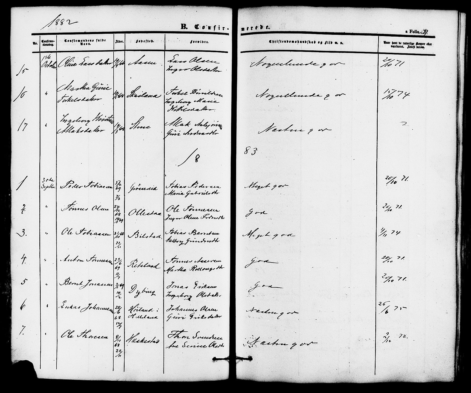 Lund sokneprestkontor, AV/SAST-A-101809/S06/L0010: Parish register (official) no. A 9, 1854-1886, p. 220