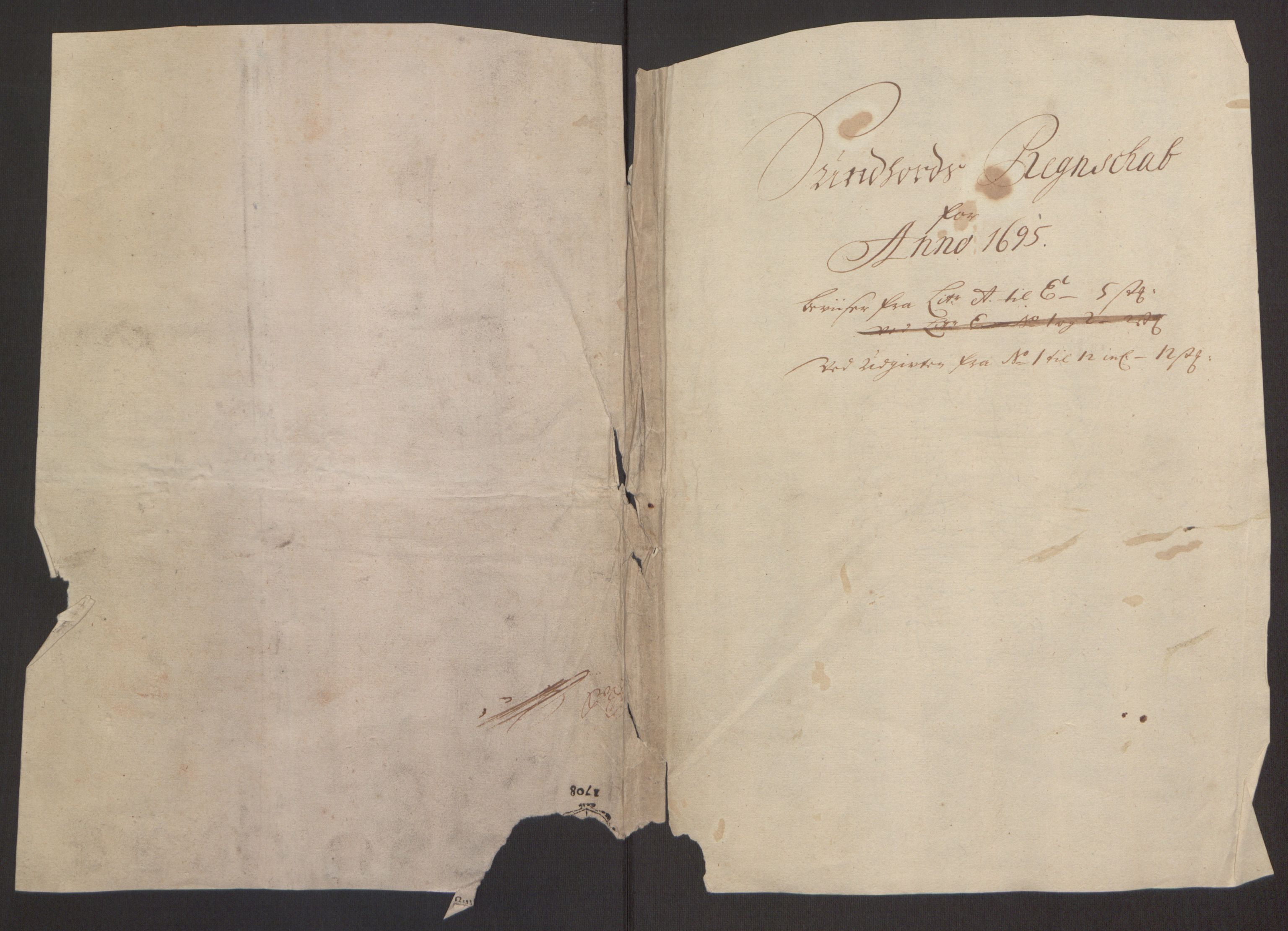 Rentekammeret inntil 1814, Reviderte regnskaper, Fogderegnskap, RA/EA-4092/R48/L2976: Fogderegnskap Sunnhordland og Hardanger, 1695-1696, p. 3