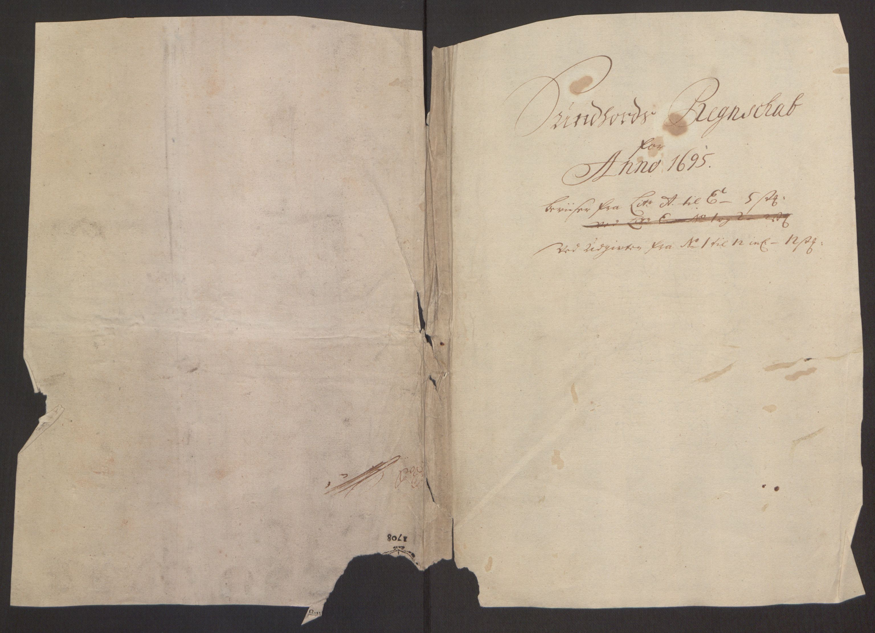 Rentekammeret inntil 1814, Reviderte regnskaper, Fogderegnskap, AV/RA-EA-4092/R48/L2976: Fogderegnskap Sunnhordland og Hardanger, 1695-1696, p. 3