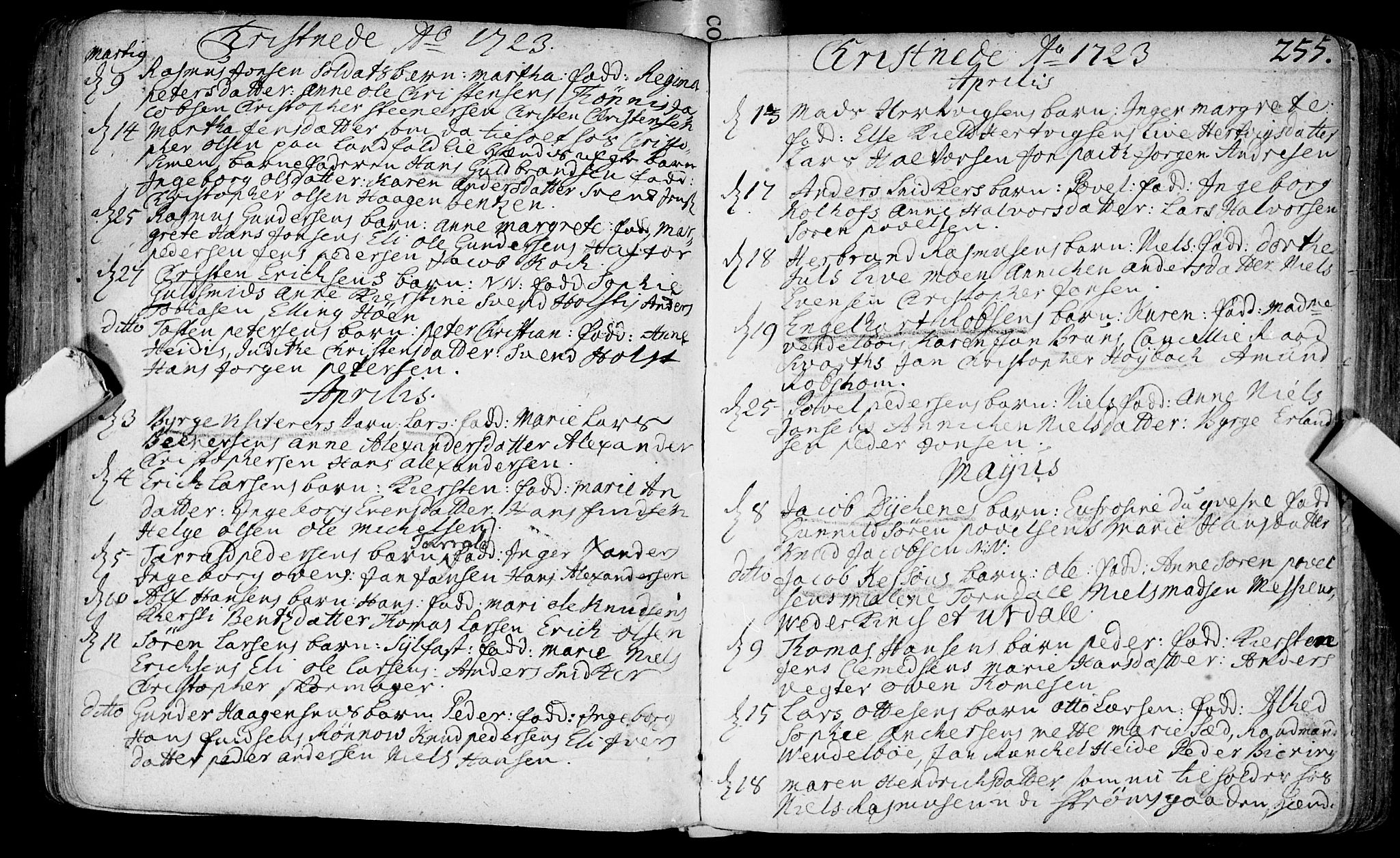 Bragernes kirkebøker, AV/SAKO-A-6/F/Fa/L0003: Parish register (official) no. I 3, 1706-1734, p. 255