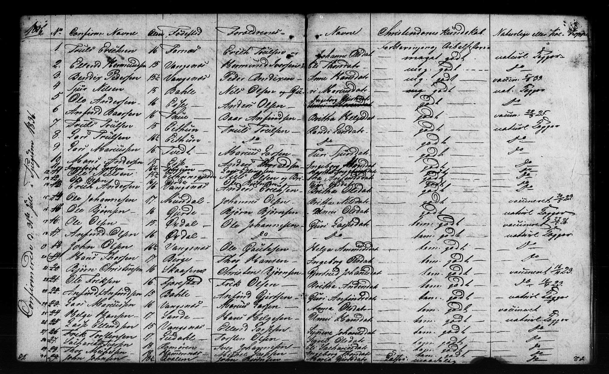 Leikanger sokneprestembete, AV/SAB-A-81001: Curate's parish register no. A 1A, 1833-1838, p. 72-73