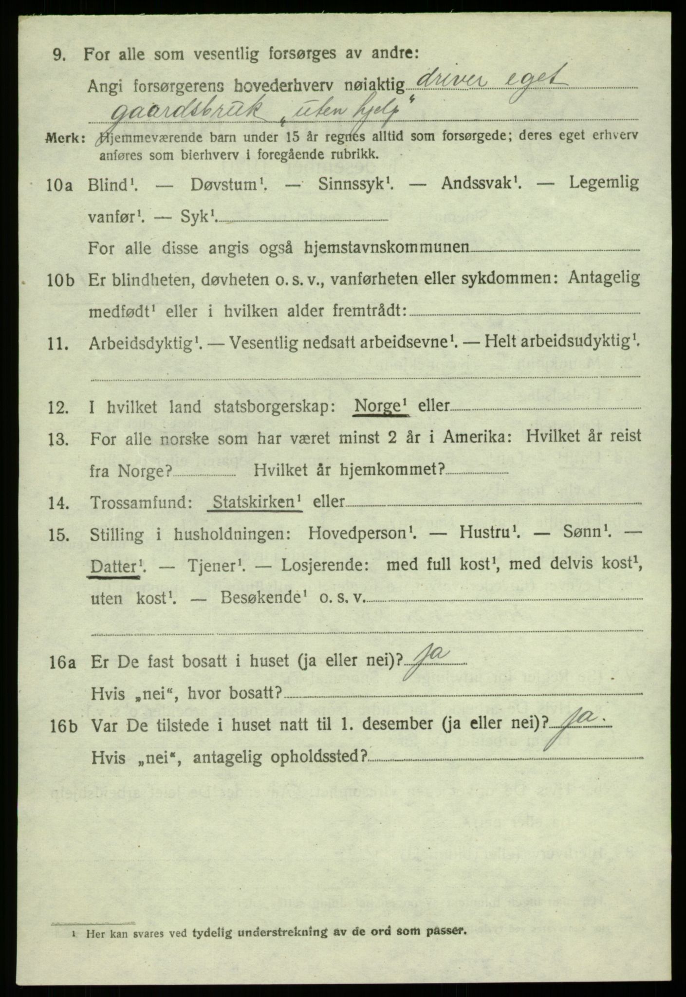 SAB, 1920 census for Alversund, 1920, p. 7139