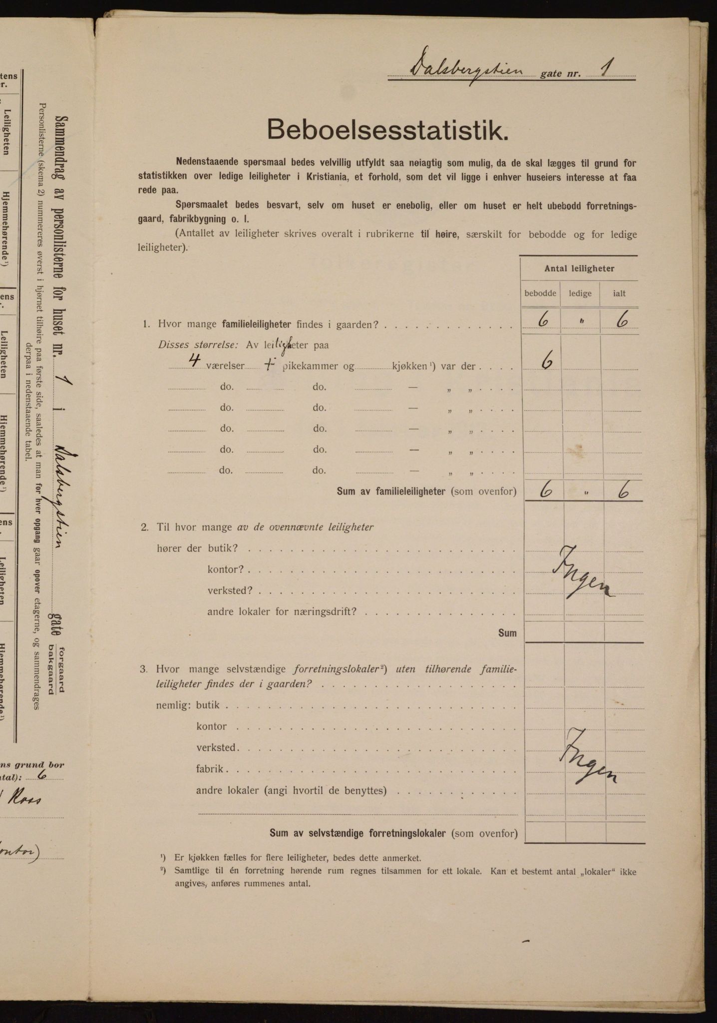 OBA, Municipal Census 1912 for Kristiania, 1912, p. 13899