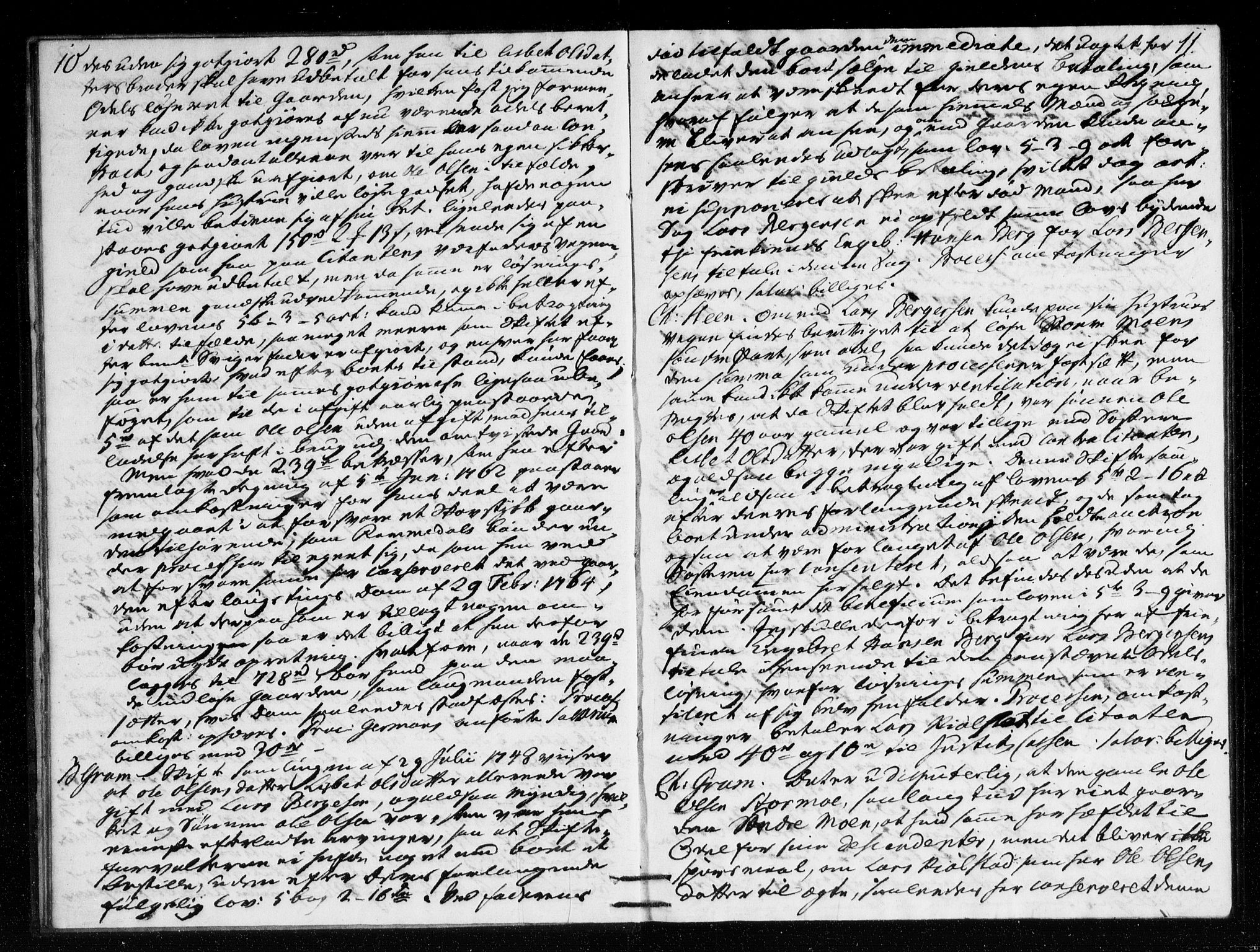 Overhoffretten 1667-1797, AV/RA-EA-2884/Ac/L0204: Voteringsprotokoll, 1766, p. 10-11