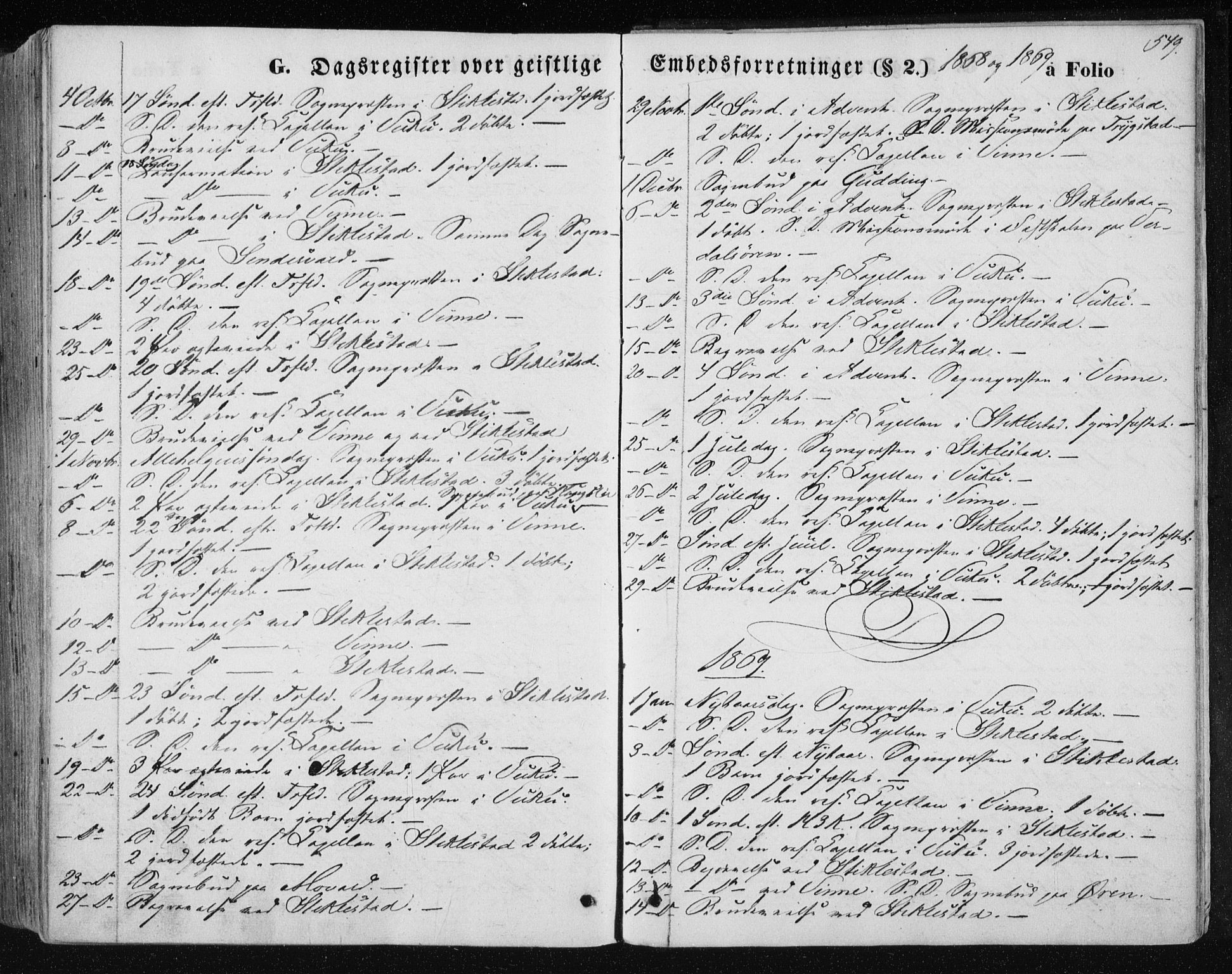 Ministerialprotokoller, klokkerbøker og fødselsregistre - Nord-Trøndelag, SAT/A-1458/723/L0241: Parish register (official) no. 723A10, 1860-1869, p. 549