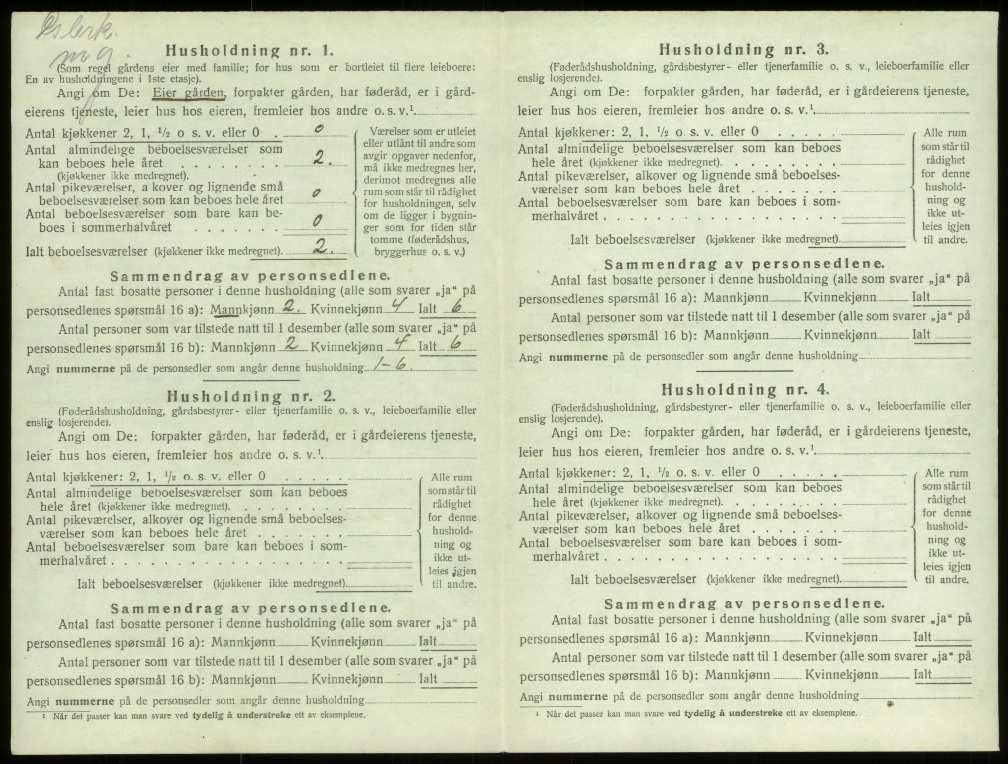 SAB, 1920 census for Selje, 1920, p. 750