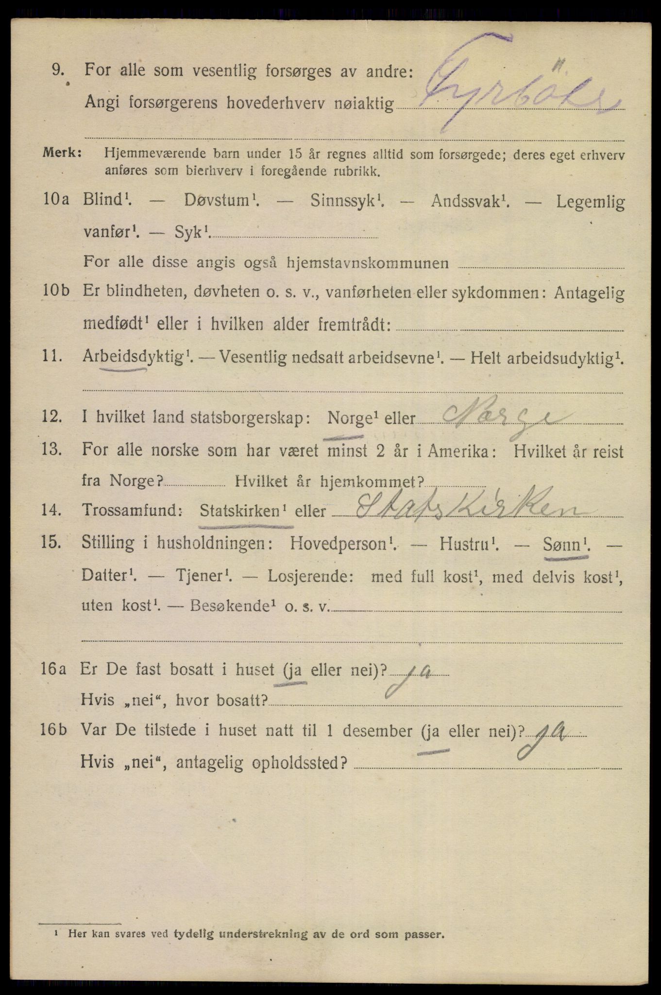 SAKO, 1920 census for Drammen, 1920, p. 66216