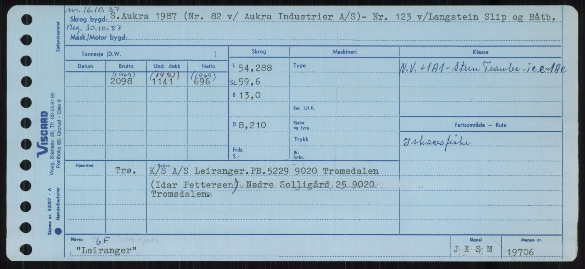 Sjøfartsdirektoratet med forløpere, Skipsmålingen, RA/S-1627/H/Ha/L0003/0002: Fartøy, Hilm-Mar / Fartøy, Kom-Mar, p. 387