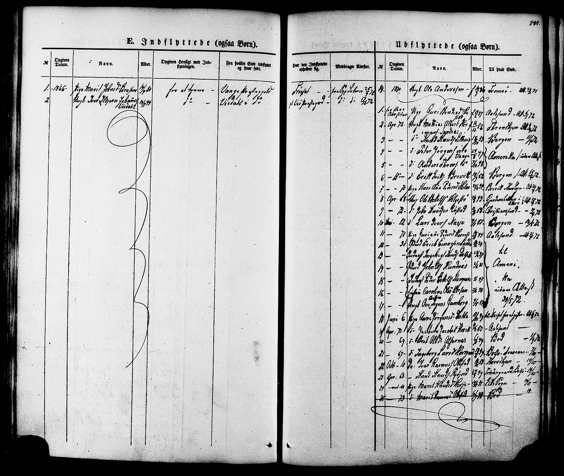 Ministerialprotokoller, klokkerbøker og fødselsregistre - Møre og Romsdal, AV/SAT-A-1454/547/L0603: Parish register (official) no. 547A05, 1846-1877, p. 384