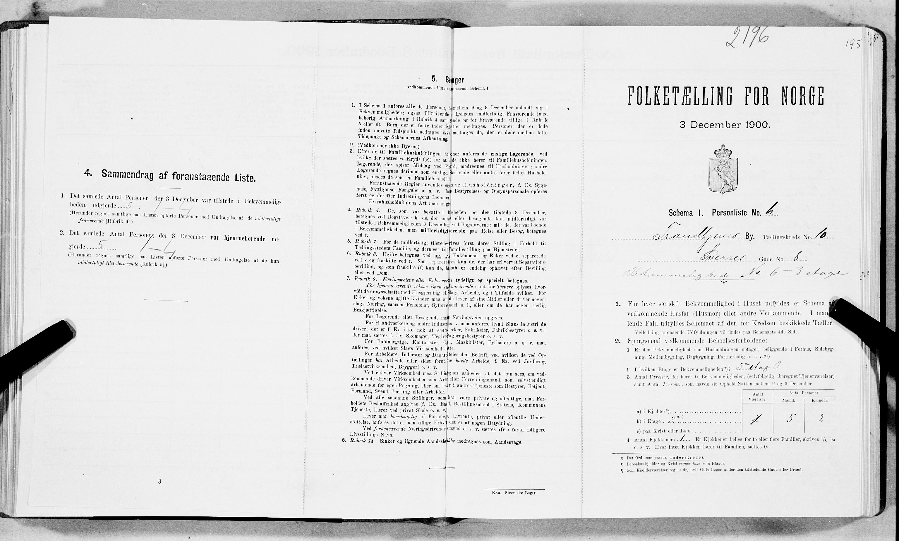 SAT, 1900 census for Trondheim, 1900, p. 1680