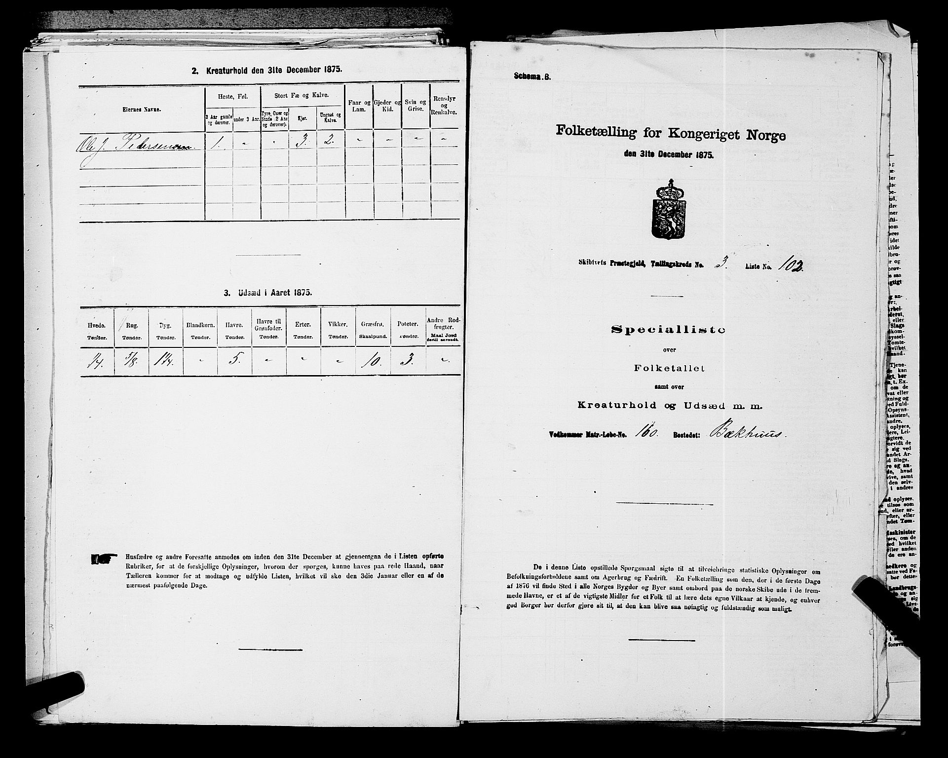 RA, 1875 census for 0127P Skiptvet, 1875, p. 639