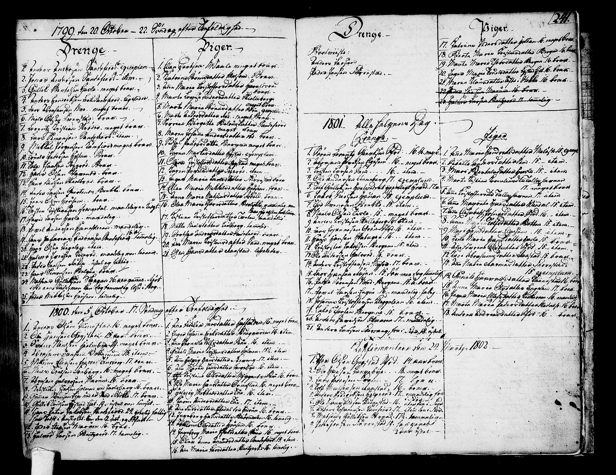Sandar kirkebøker, SAKO/A-243/F/Fa/L0003: Parish register (official) no. 3, 1789-1814, p. 241