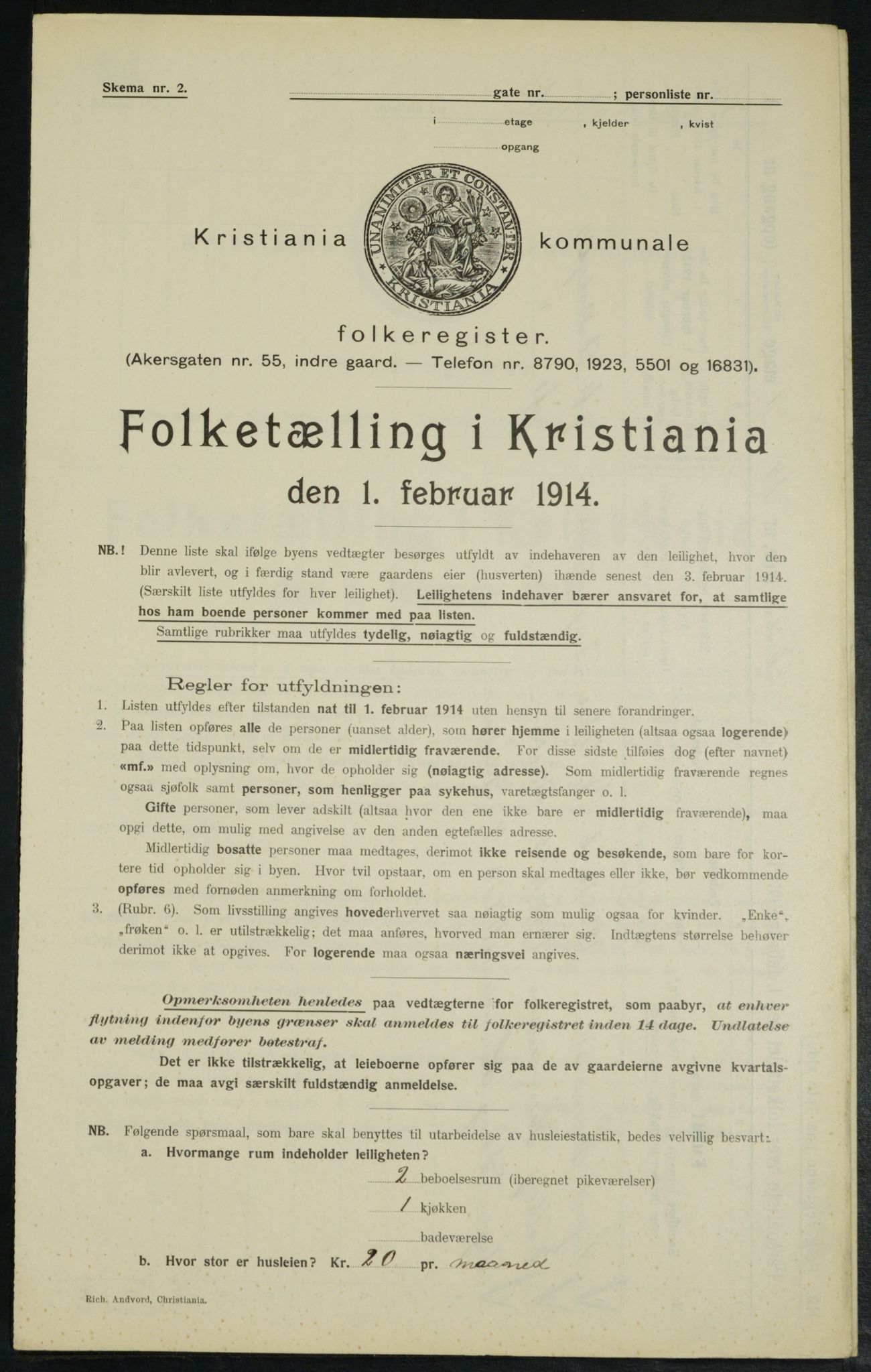 OBA, Municipal Census 1914 for Kristiania, 1914, p. 17611