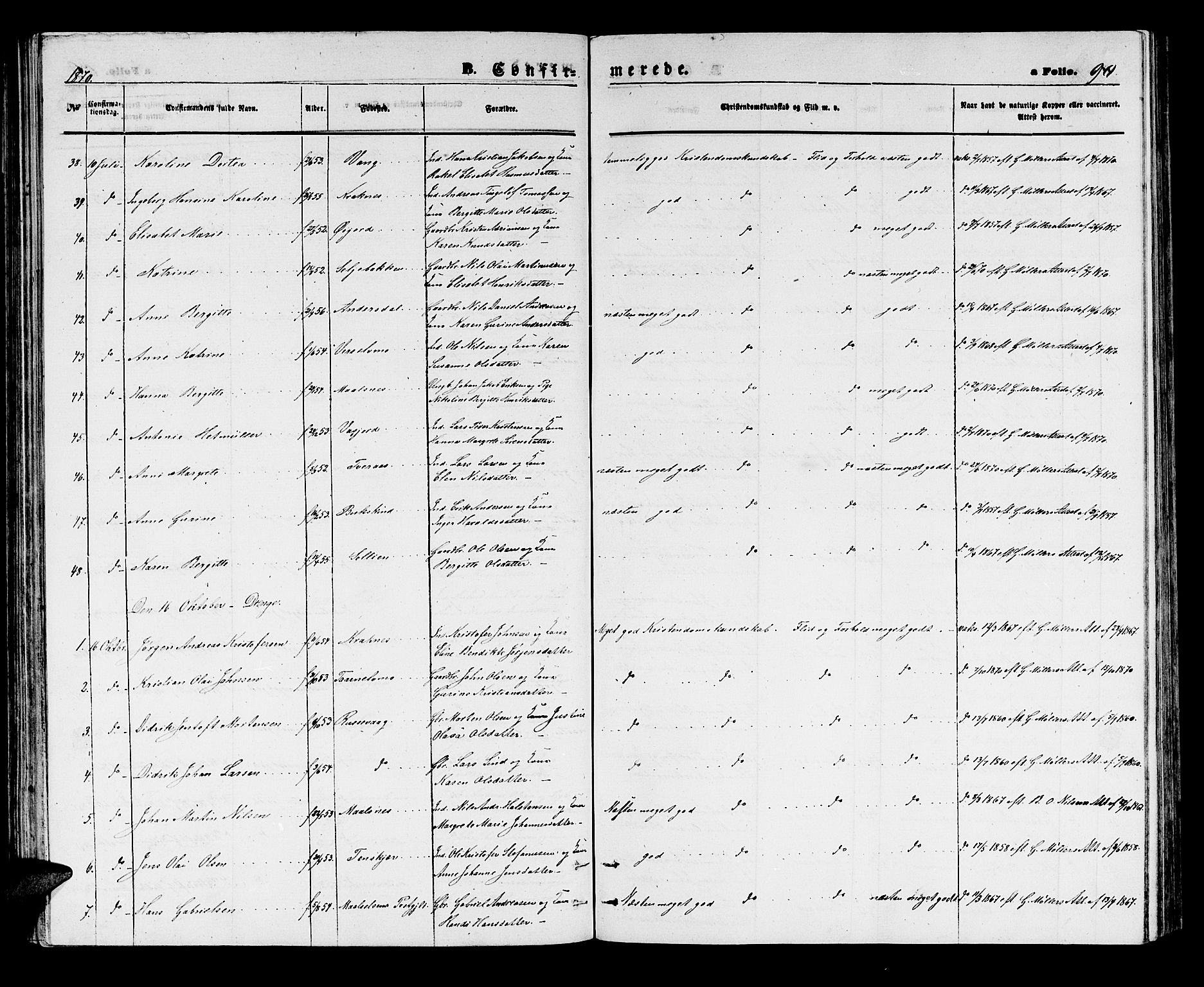 Lenvik sokneprestembete, AV/SATØ-S-1310/H/Ha/Hab/L0005klokker: Parish register (copy) no. 5, 1870-1880, p. 90