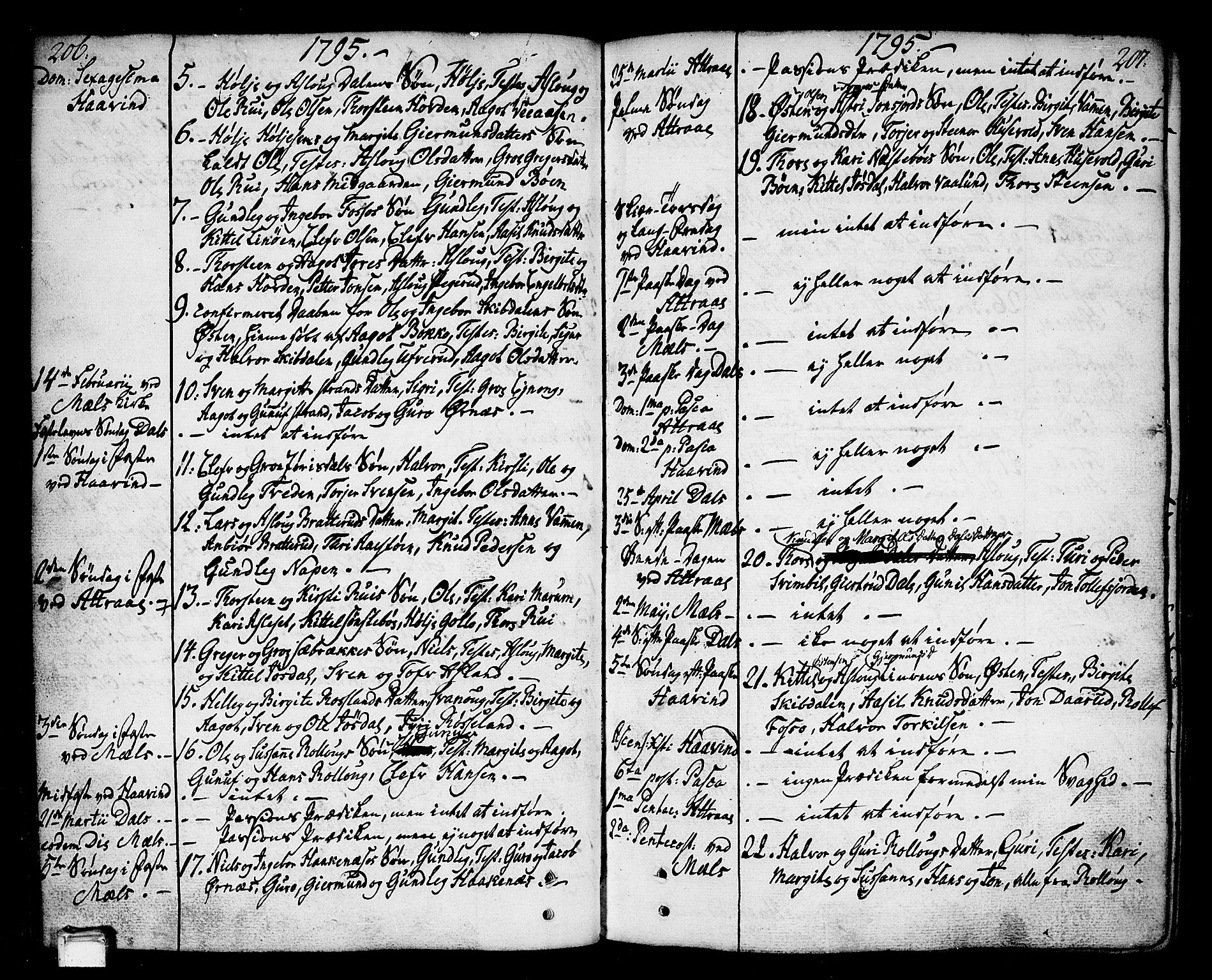 Tinn kirkebøker, AV/SAKO-A-308/F/Fa/L0002: Parish register (official) no. I 2, 1757-1810, p. 206-207