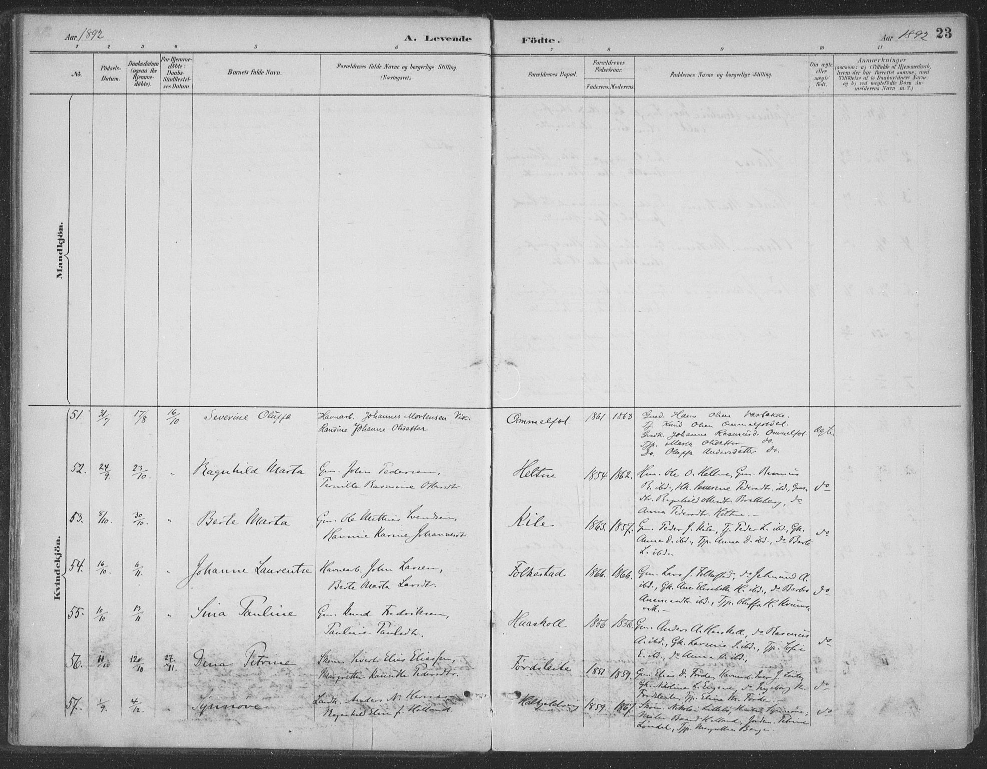 Ministerialprotokoller, klokkerbøker og fødselsregistre - Møre og Romsdal, AV/SAT-A-1454/511/L0142: Parish register (official) no. 511A09, 1891-1905, p. 23