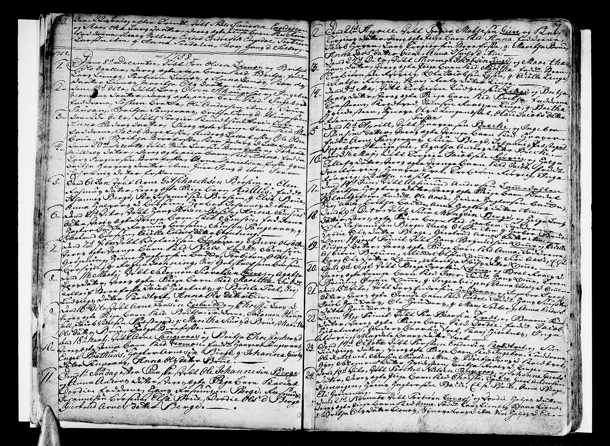 Strandebarm sokneprestembete, AV/SAB-A-78401/H/Haa: Parish register (official) no. A 3 /1, 1750-1787, p. 7