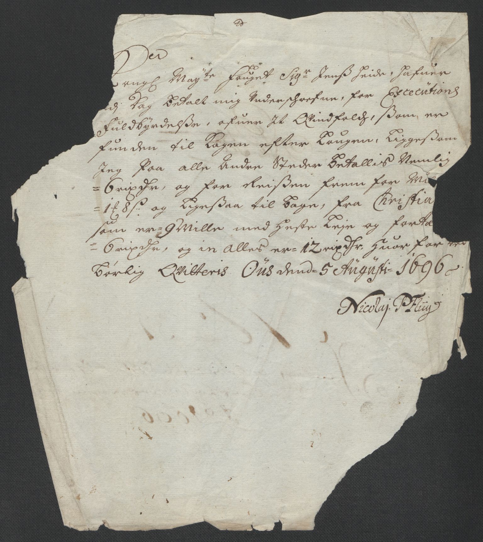 Rentekammeret inntil 1814, Reviderte regnskaper, Fogderegnskap, RA/EA-4092/R13/L0834: Fogderegnskap Solør, Odal og Østerdal, 1696, p. 364