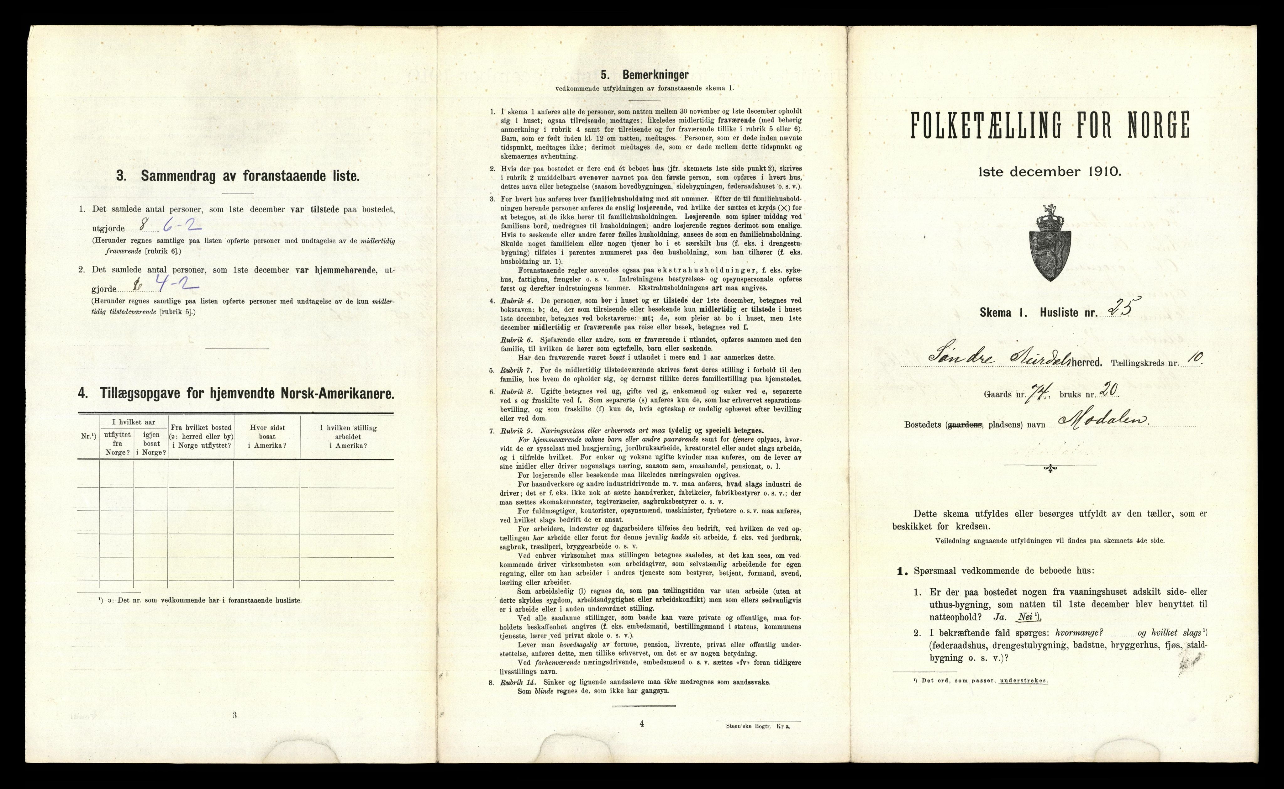 RA, 1910 census for Sør-Aurdal, 1910, p. 1069