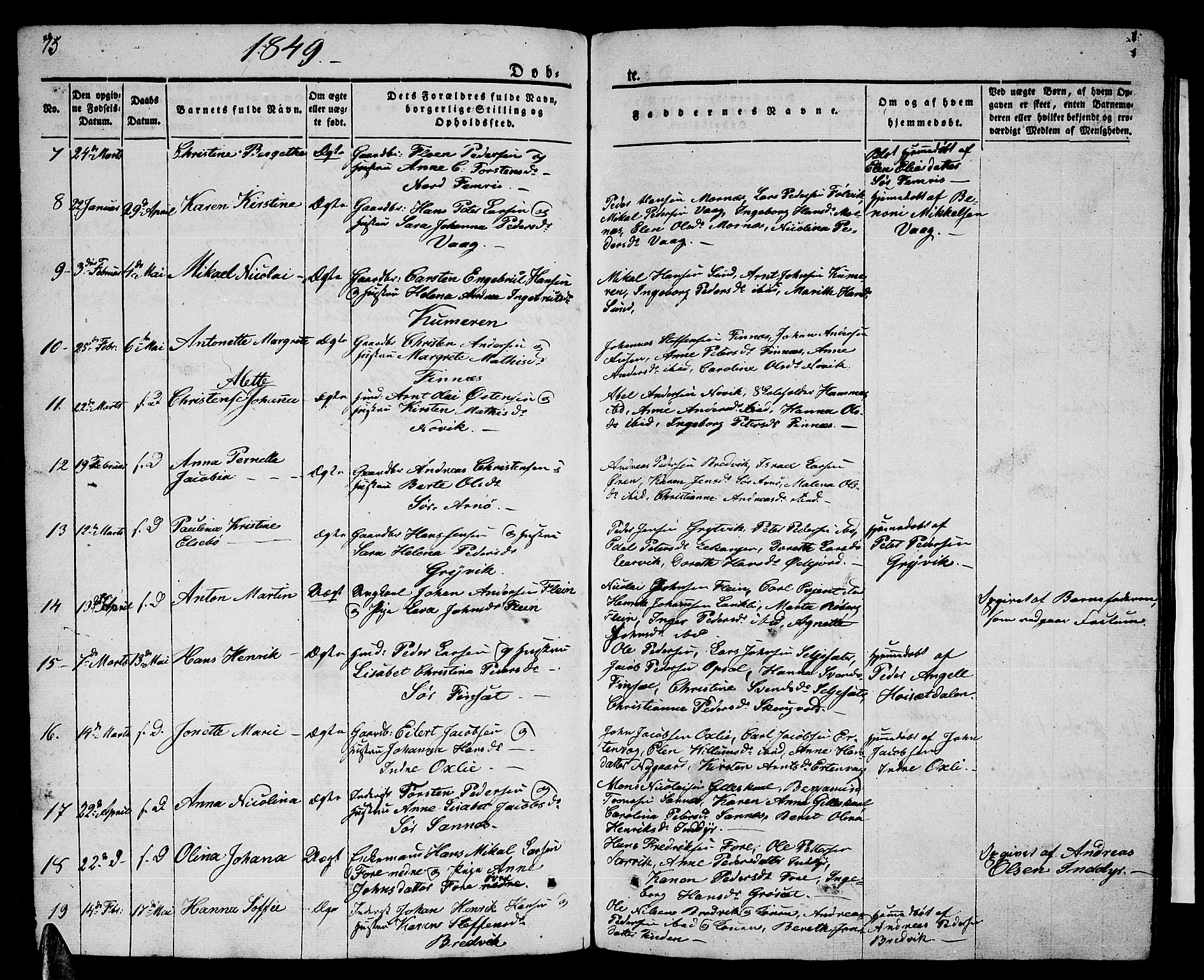 Ministerialprotokoller, klokkerbøker og fødselsregistre - Nordland, AV/SAT-A-1459/805/L0106: Parish register (copy) no. 805C02, 1841-1861, p. 75