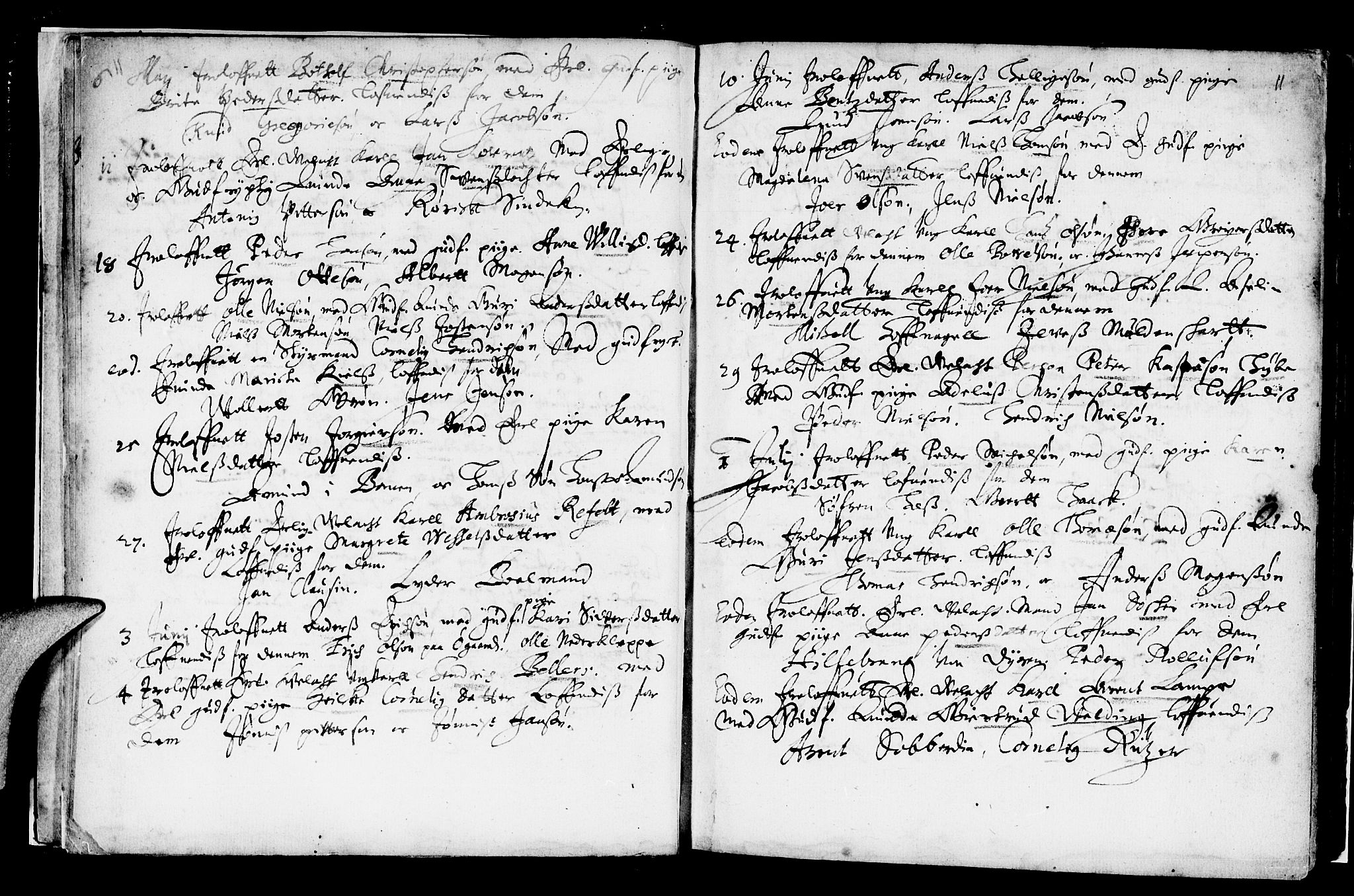 Domkirken sokneprestembete, AV/SAB-A-74801/H/Haa/L0006: Parish register (official) no. A 6, 1663-1683, p. 11