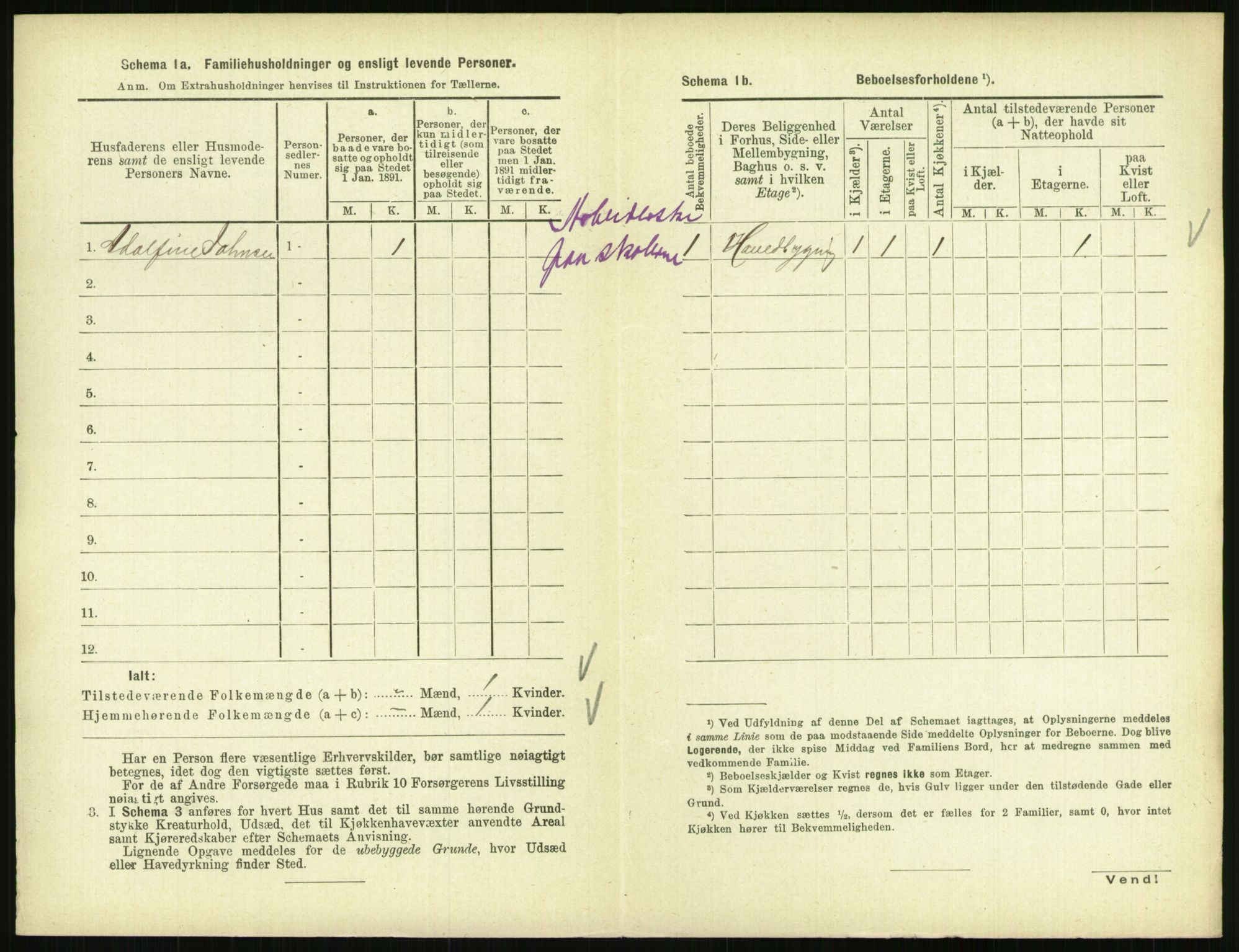 RA, 1891 census for 0801 Kragerø, 1891, p. 717