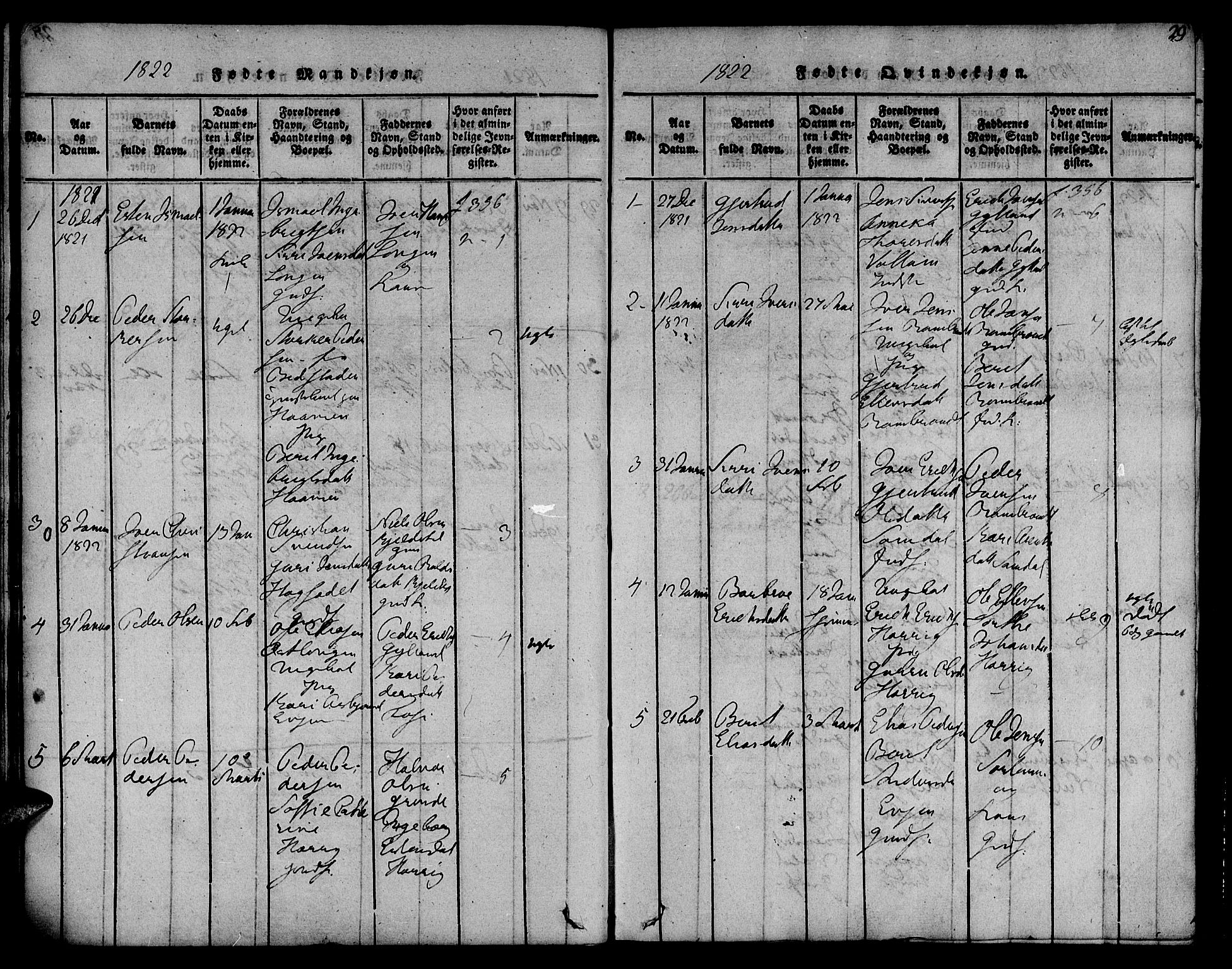 Ministerialprotokoller, klokkerbøker og fødselsregistre - Sør-Trøndelag, SAT/A-1456/692/L1102: Parish register (official) no. 692A02, 1816-1842, p. 29