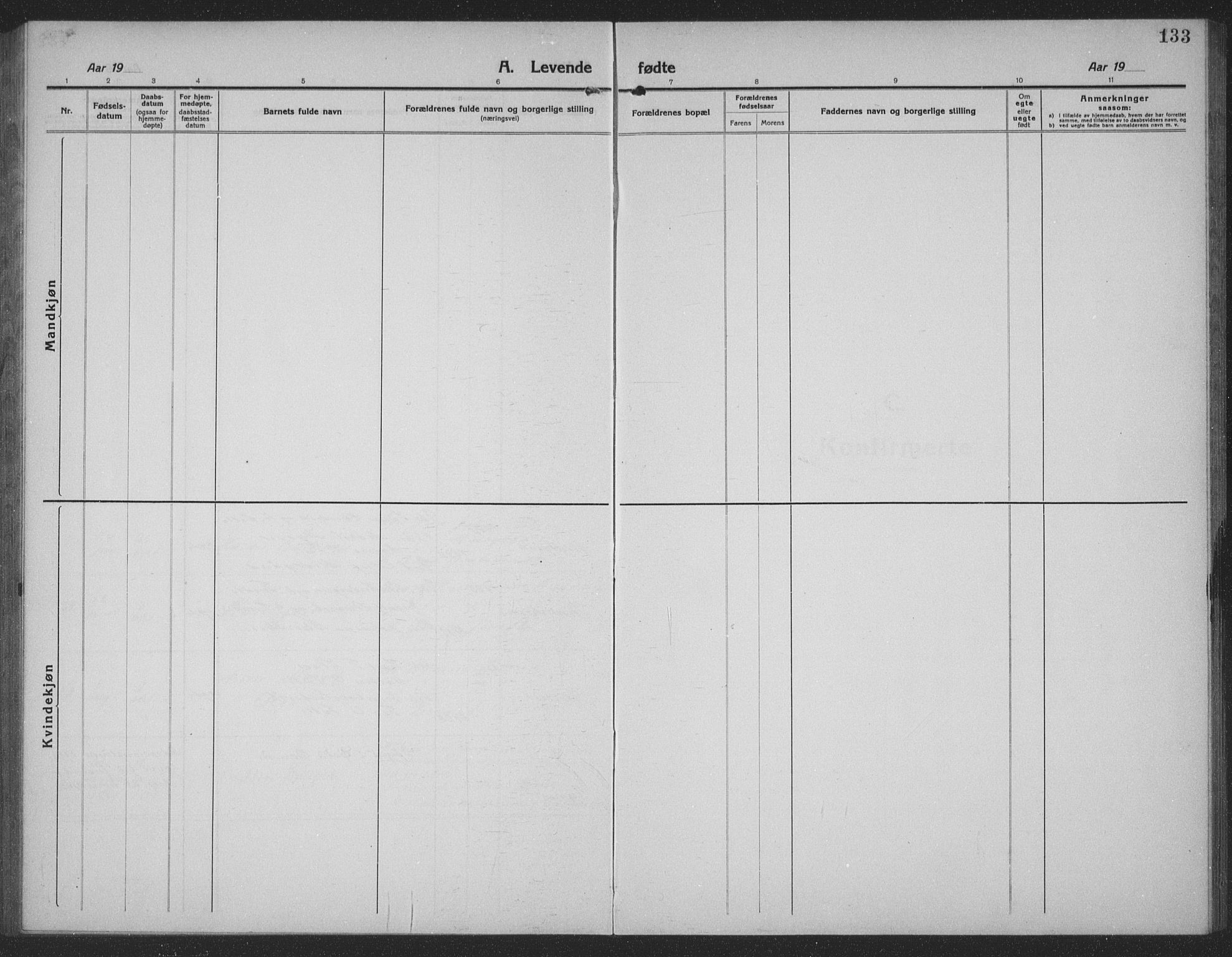 Ministerialprotokoller, klokkerbøker og fødselsregistre - Møre og Romsdal, AV/SAT-A-1454/523/L0342: Parish register (copy) no. 523C05, 1916-1937, p. 133