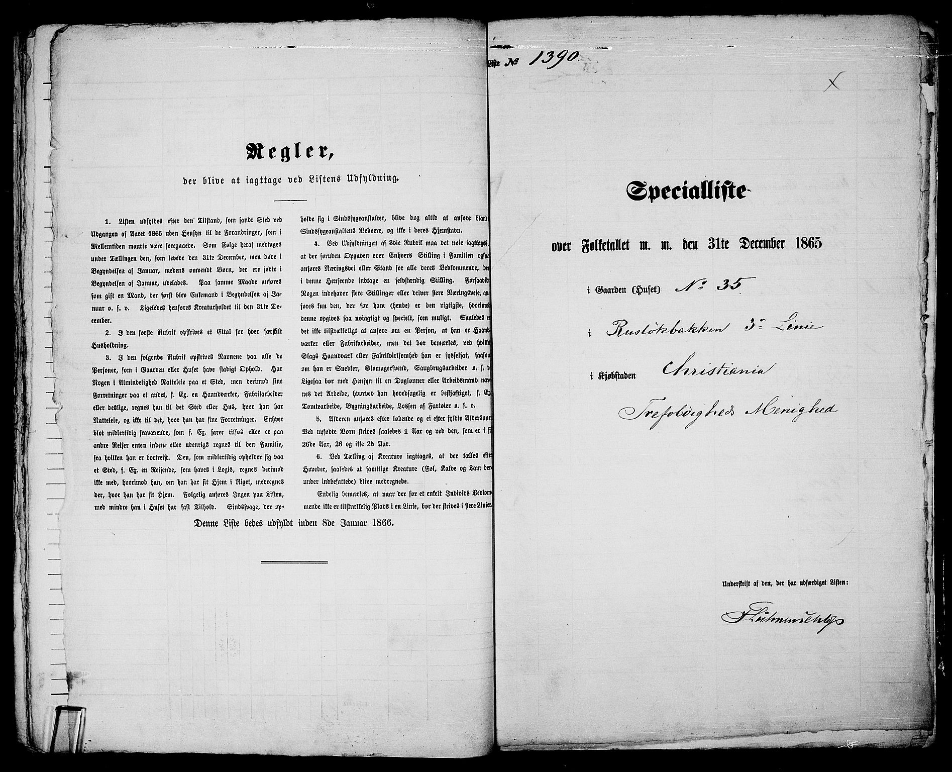 RA, 1865 census for Kristiania, 1865, p. 3140