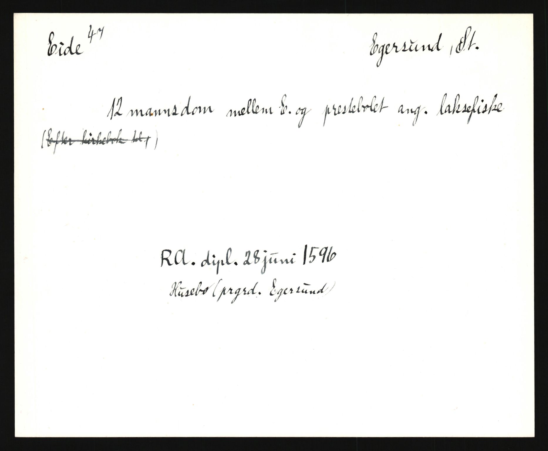 Riksarkivets diplomsamling, AV/RA-EA-5965/F35/F35e/L0027: Registreringssedler Rogaland, 1400-1700, p. 73