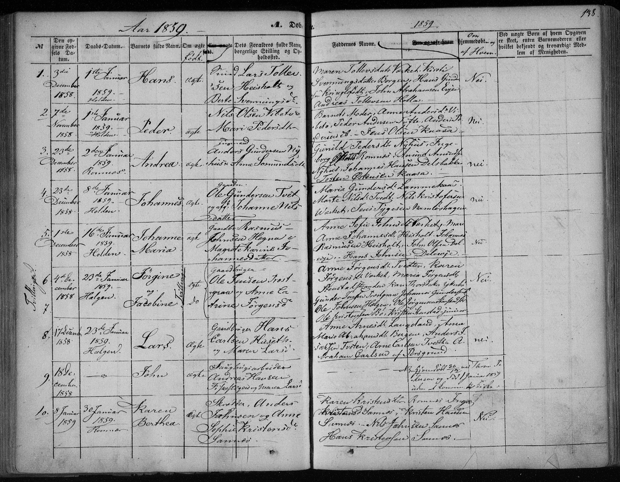 Holla kirkebøker, AV/SAKO-A-272/F/Fa/L0005: Parish register (official) no. 5, 1849-1860, p. 138